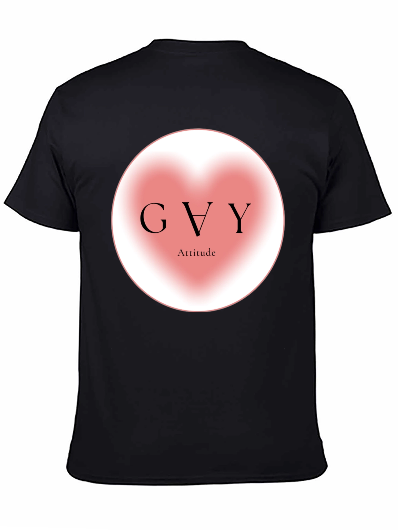 GVY Attitude Black Graphic T-Shirt