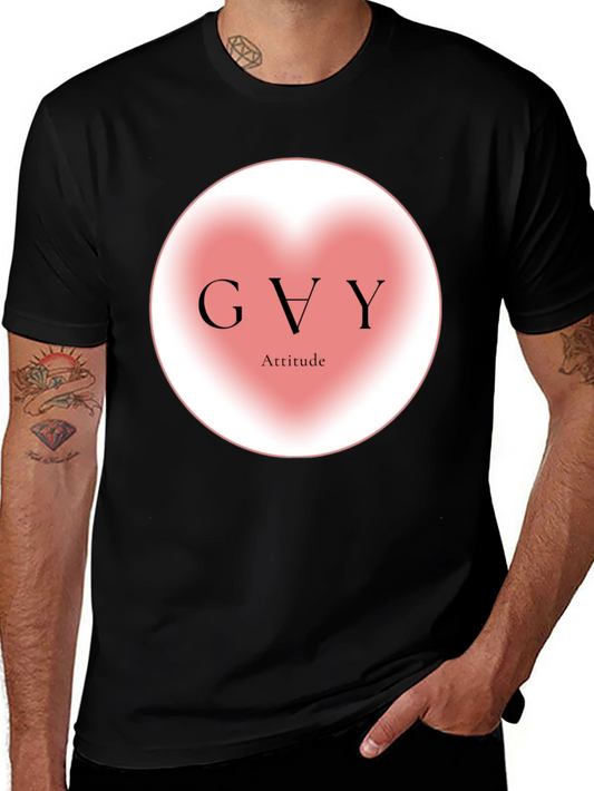 GVY Attitude Black Graphic T-Shirt