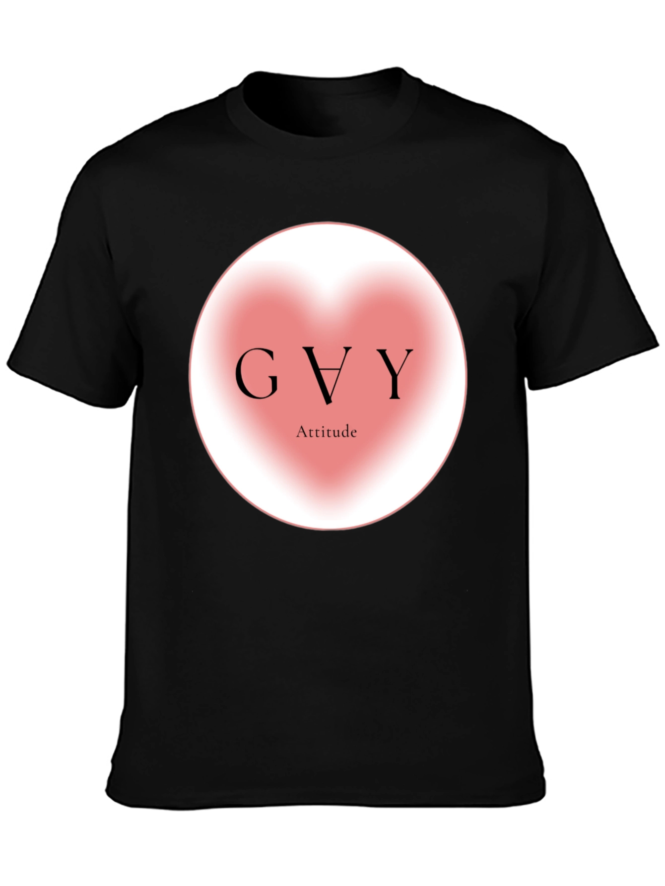 GVY Attitude Black Graphic T-Shirt