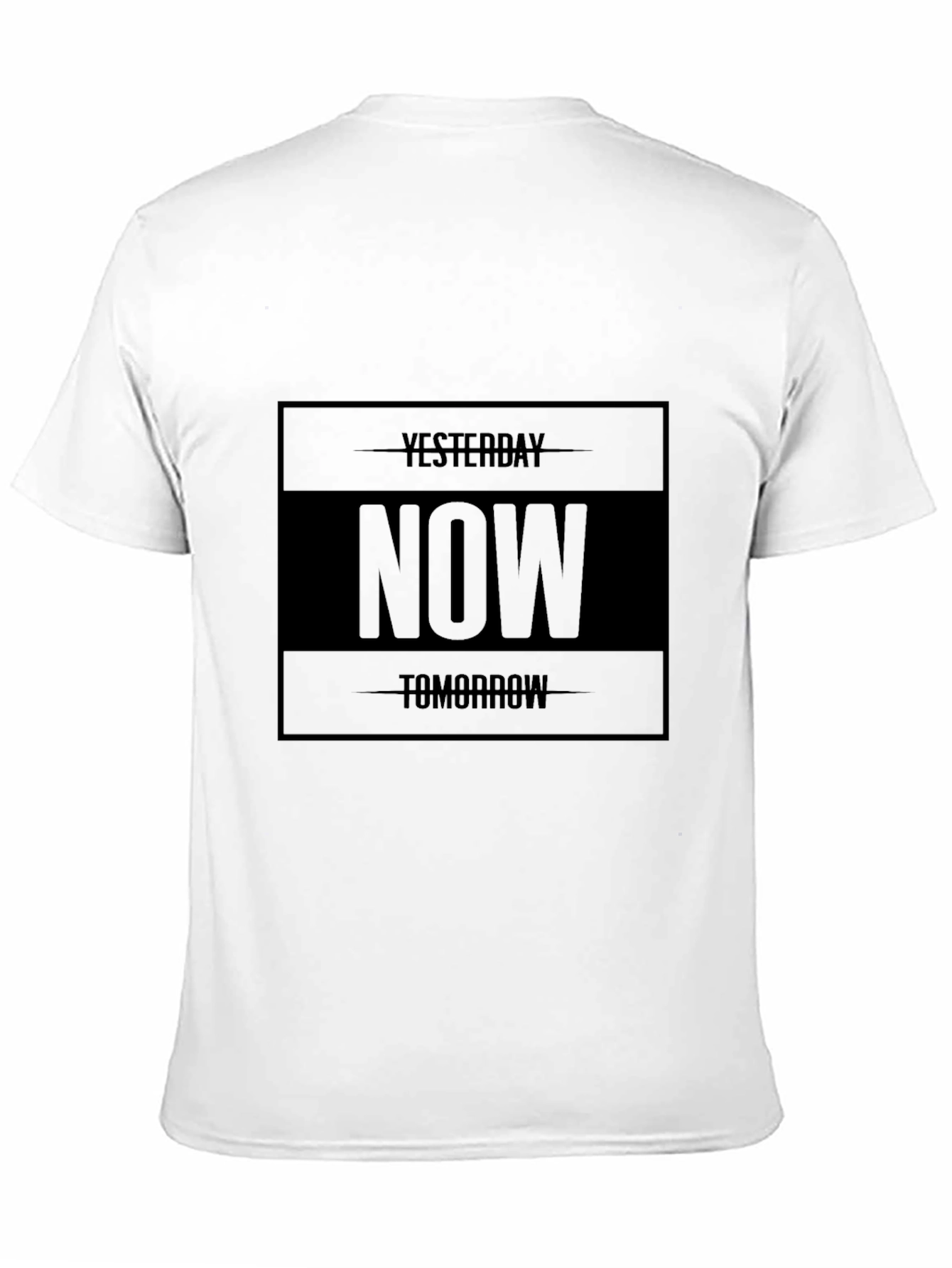 Mens Black Now Graphic Tee