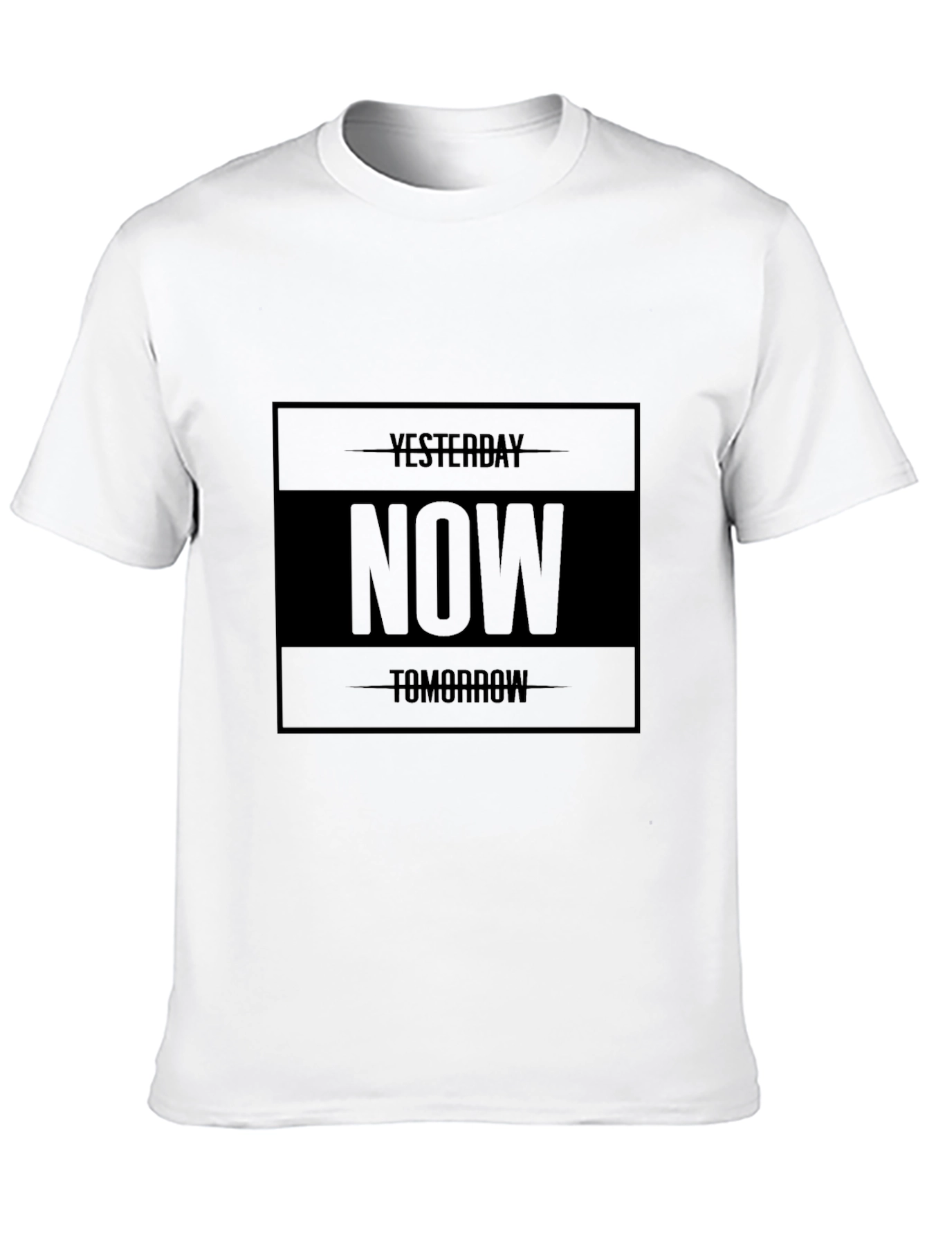 Mens Black Now Graphic Tee