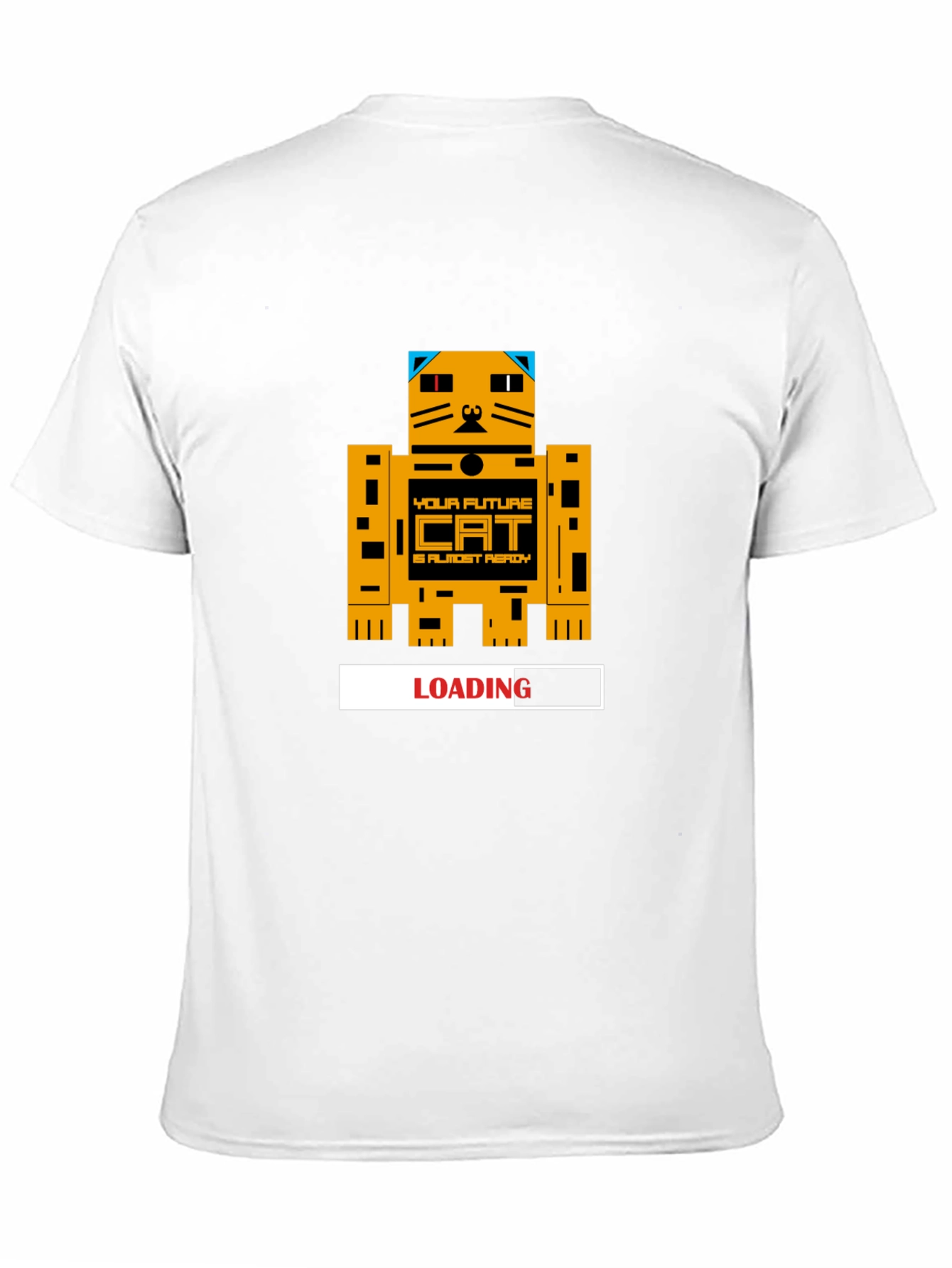Future Cat Loading Graphic T-Shirt
