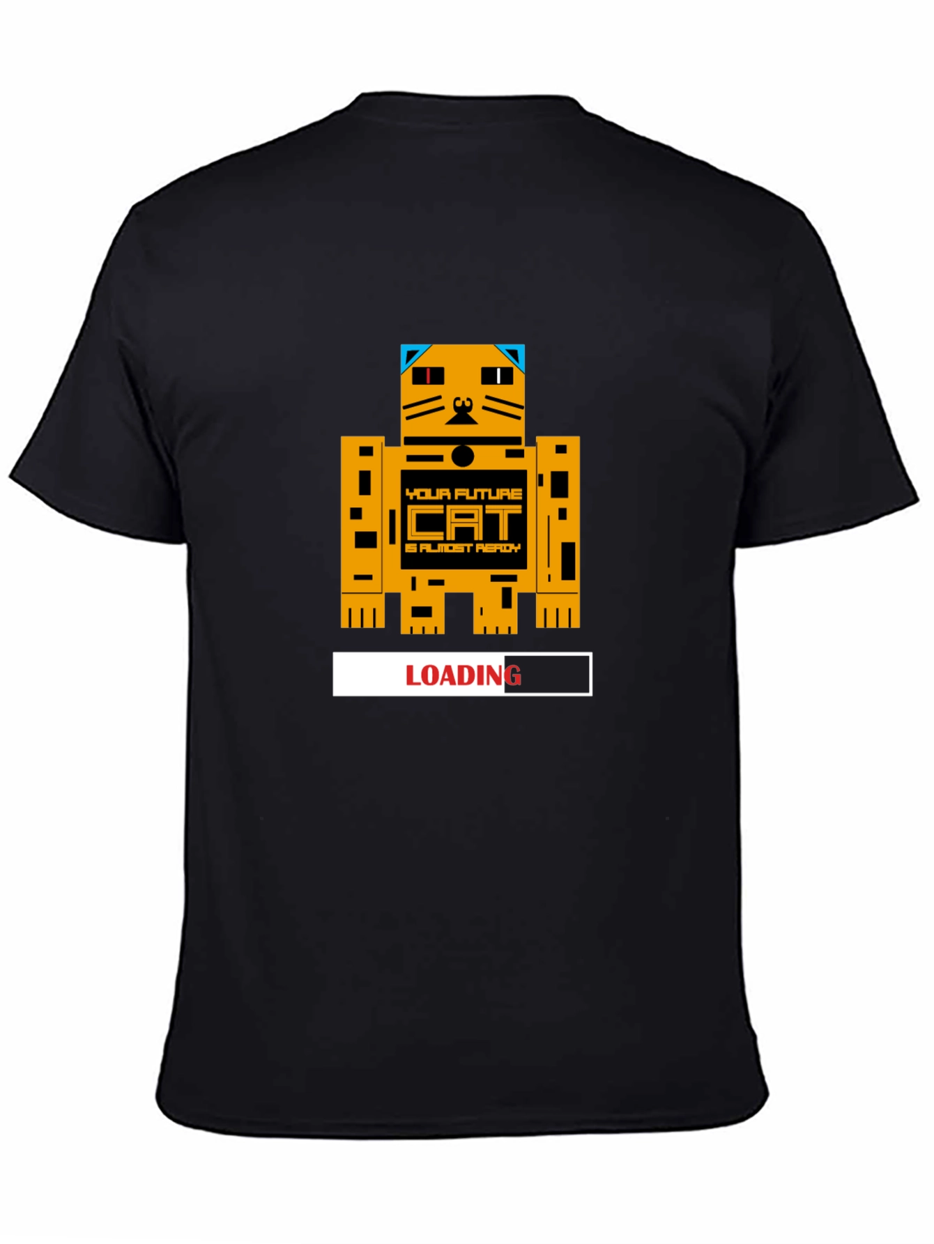 Future Cat Loading Graphic T-Shirt