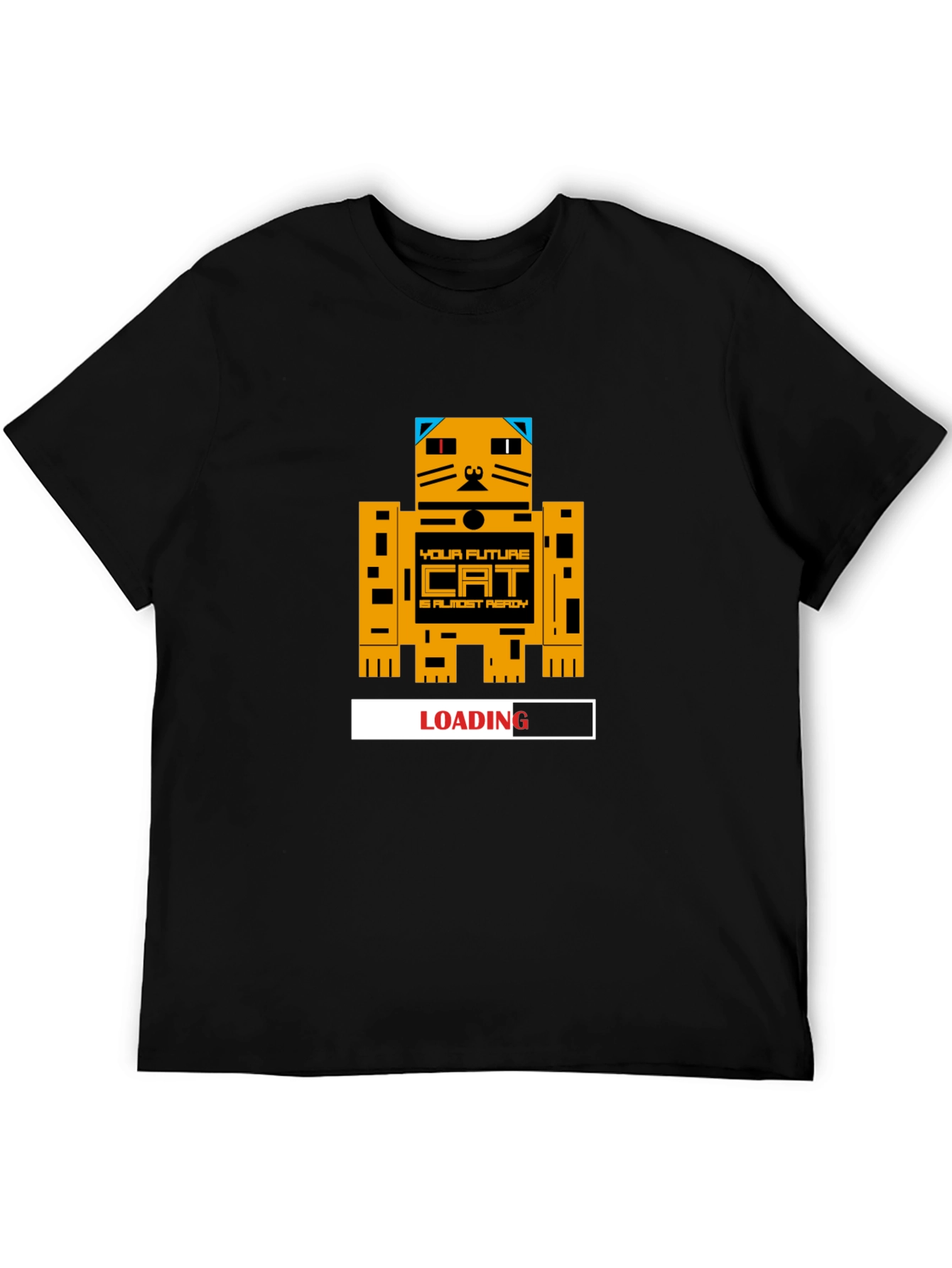 Future Cat Loading Graphic T-Shirt