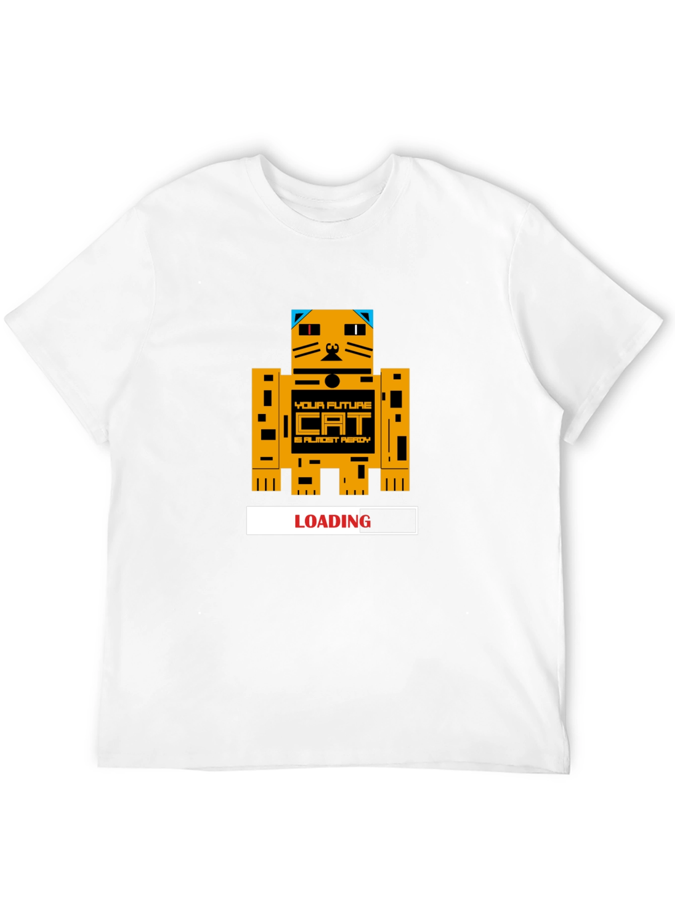 Future Cat Loading Graphic T-Shirt