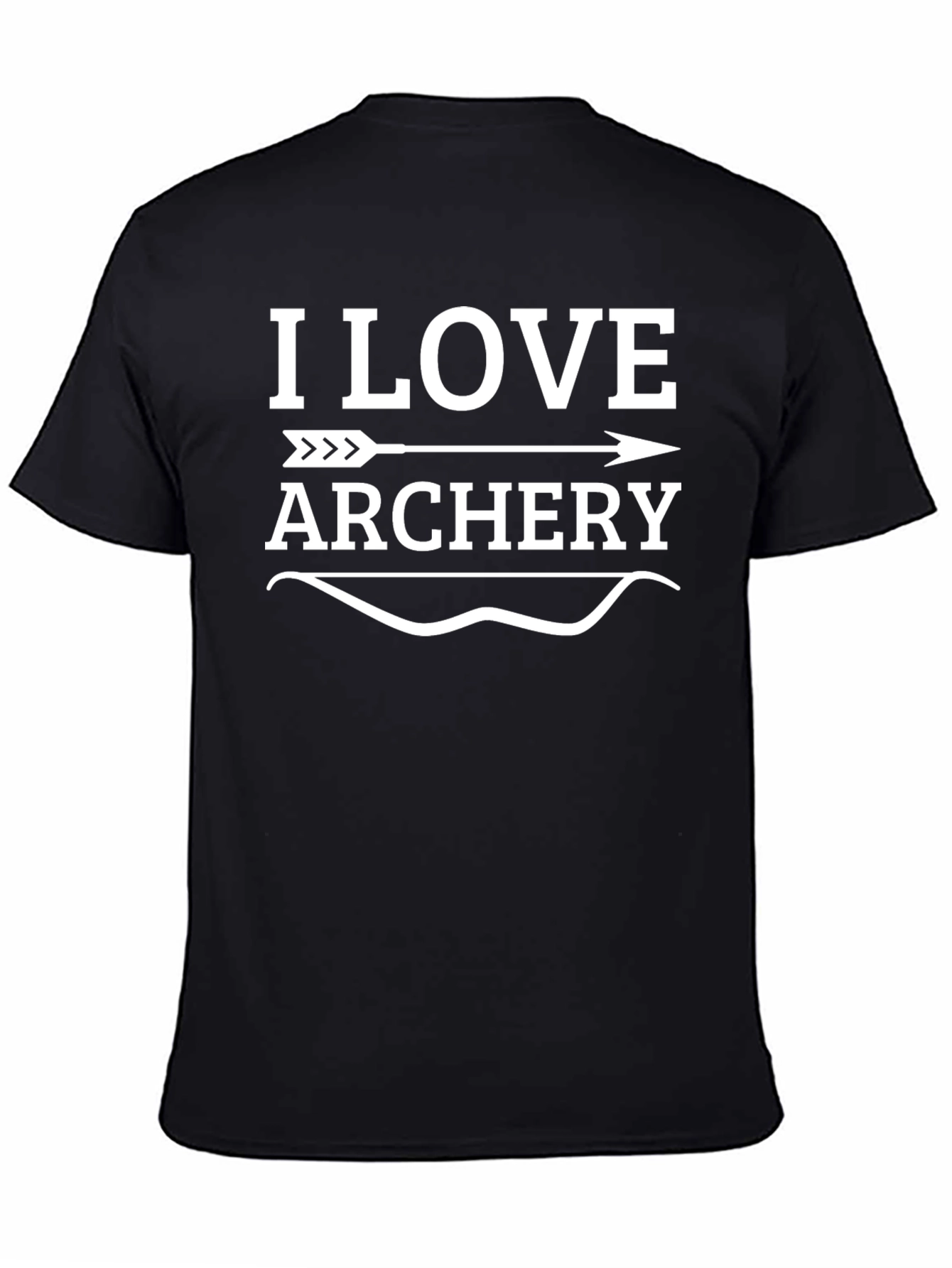I Love Archery Graphic T-Shirt - Black