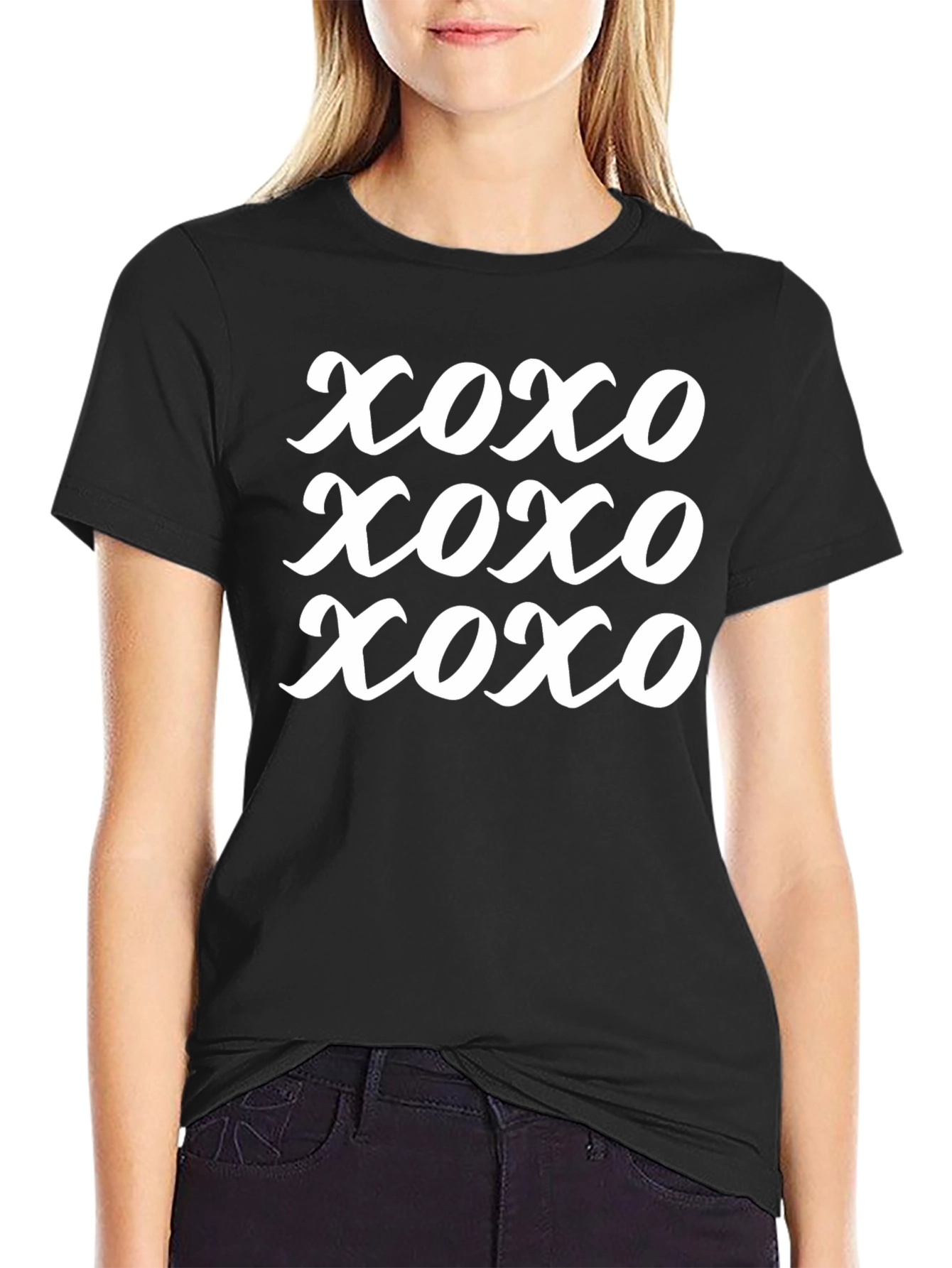 XOXO Graphic T-Shirt - Black