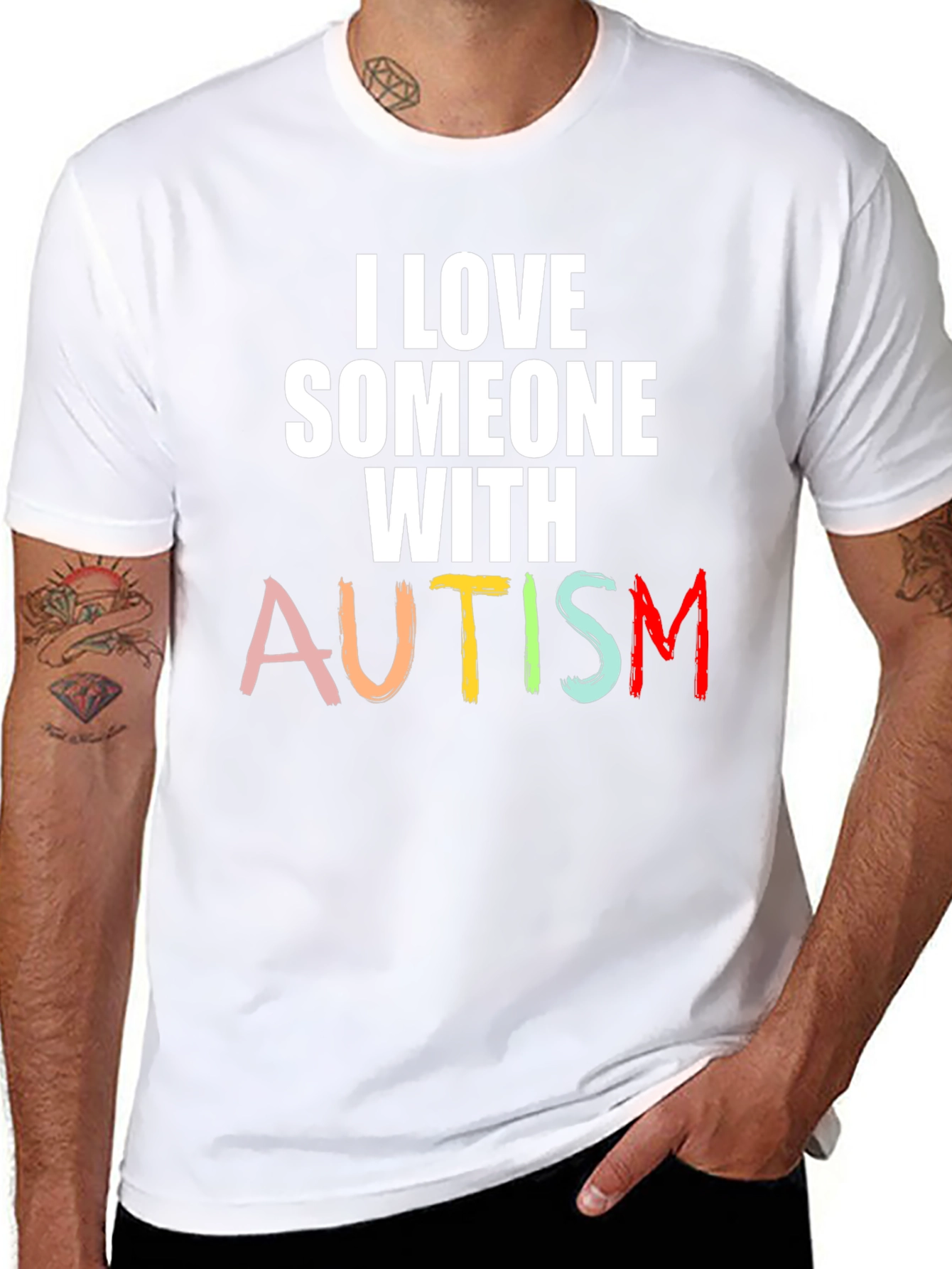 I Love Someone with Autism Awareness T-Shirt