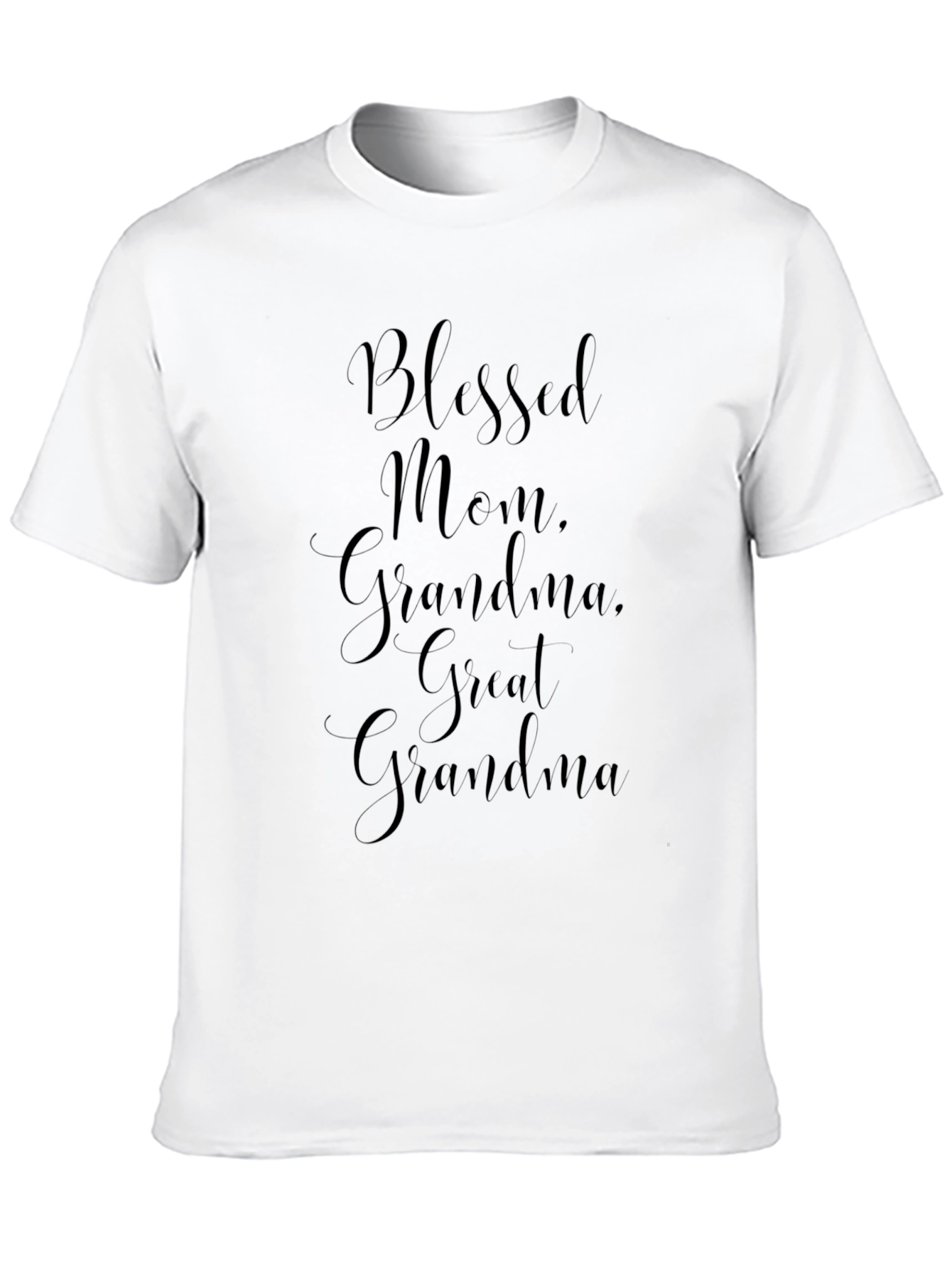 Blessed Mom Grandma Great Grandma Black T-Shirt