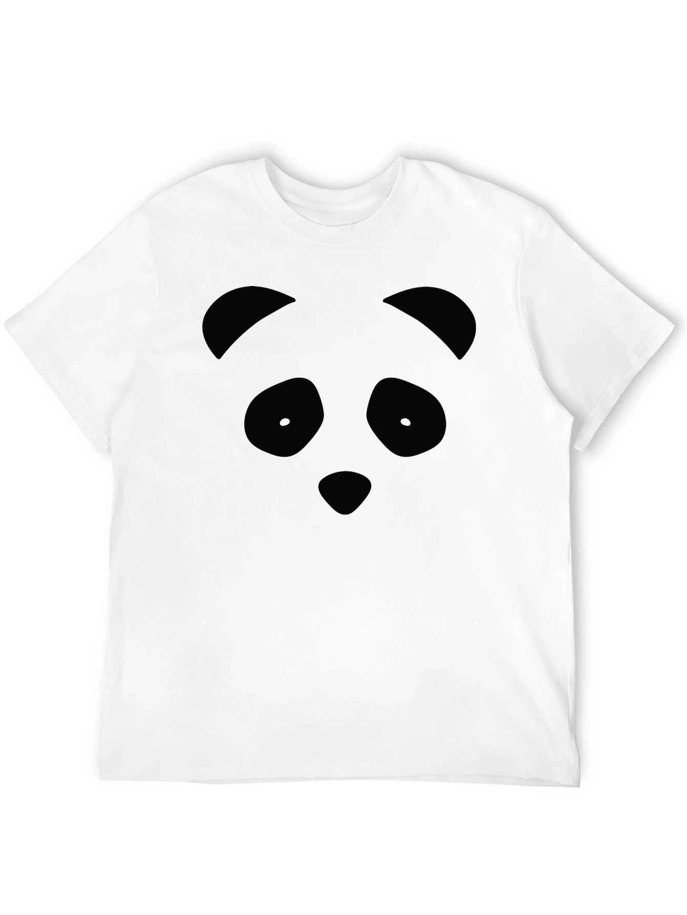 Panda Face Graphic Tee - Black Unisex T-Shirt