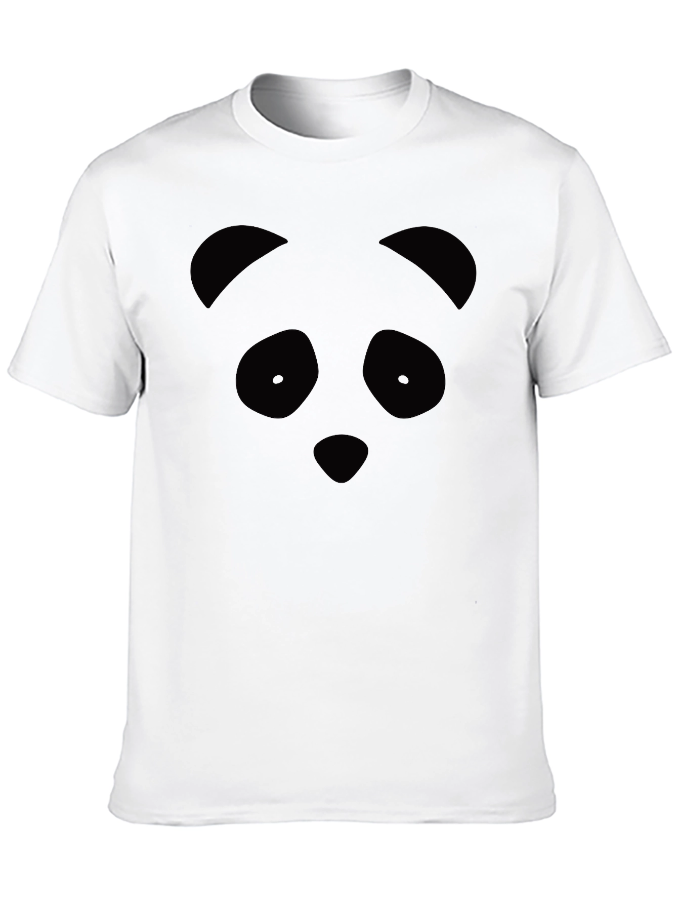Panda Face Graphic Tee - Black Unisex T-Shirt