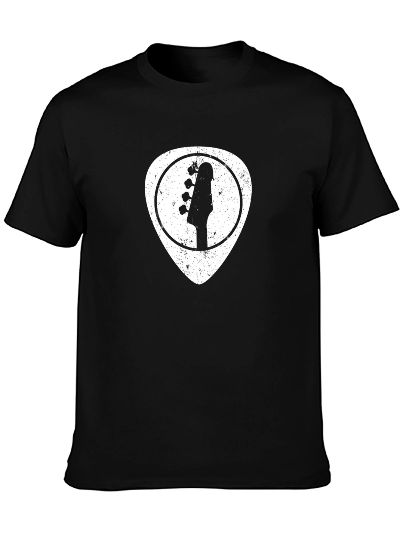 Guitar Pick Graphic T-Shirt - Black