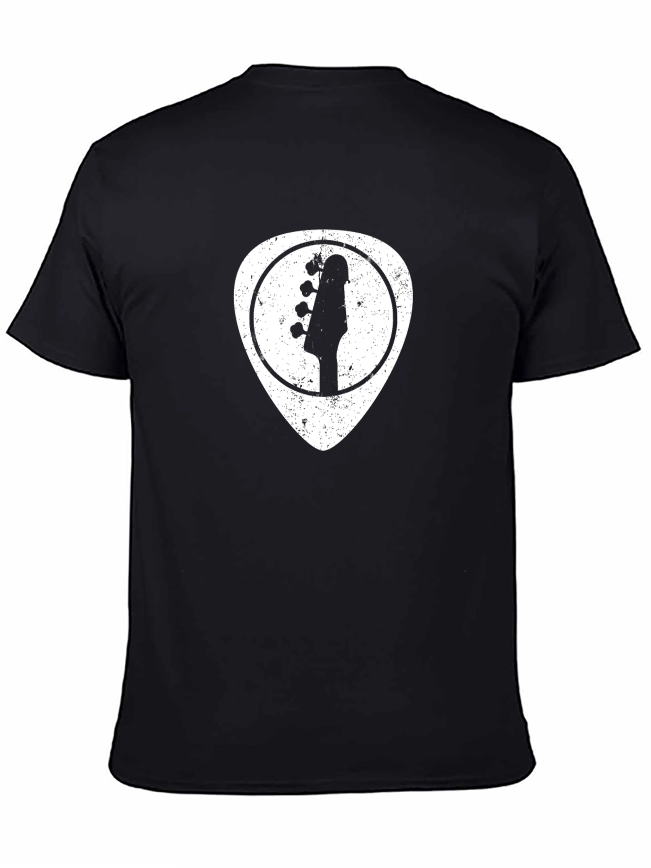 Guitar Pick Graphic T-Shirt - Black
