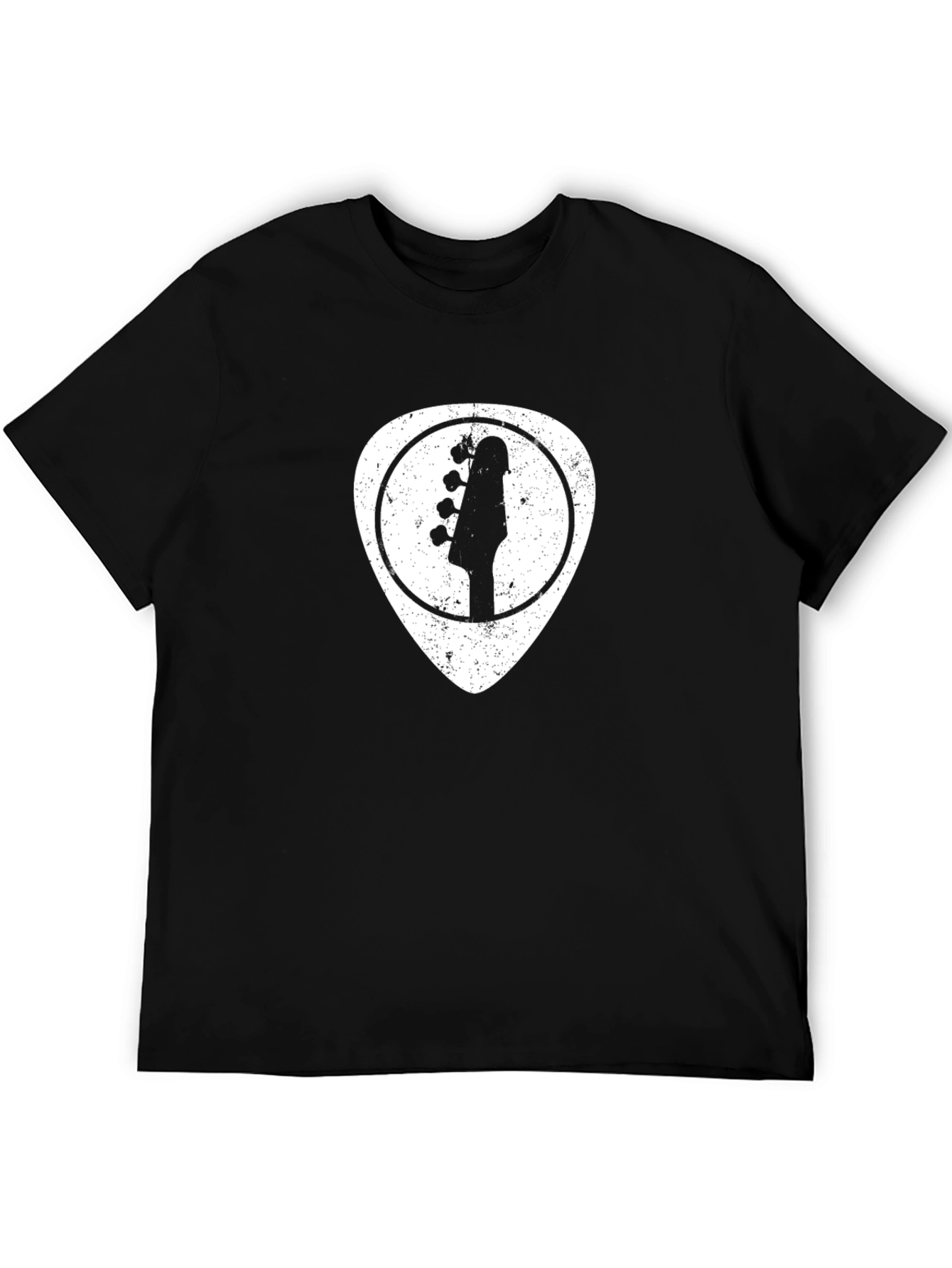 Guitar Pick Graphic T-Shirt - Black
