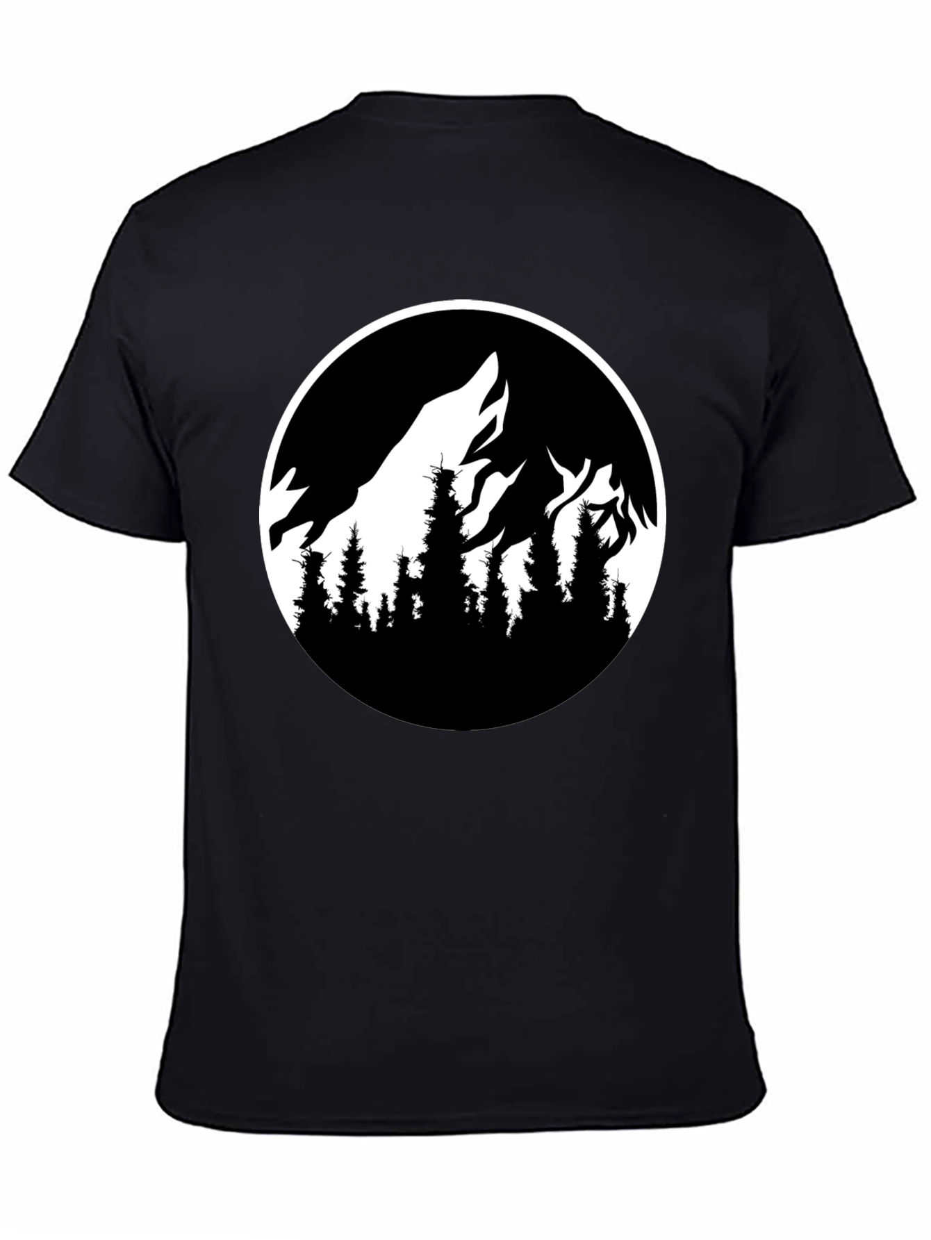 Mountainscape Graphic Black T-Shirt