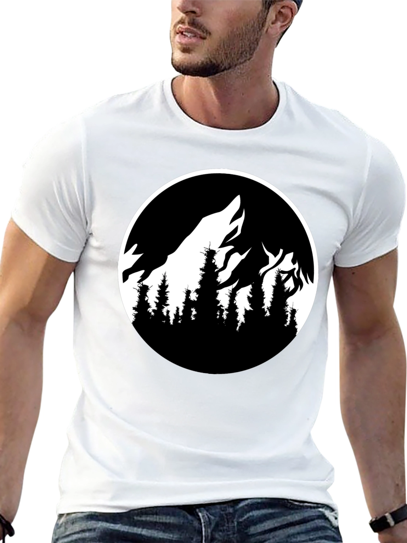 Mountainscape Graphic Black T-Shirt