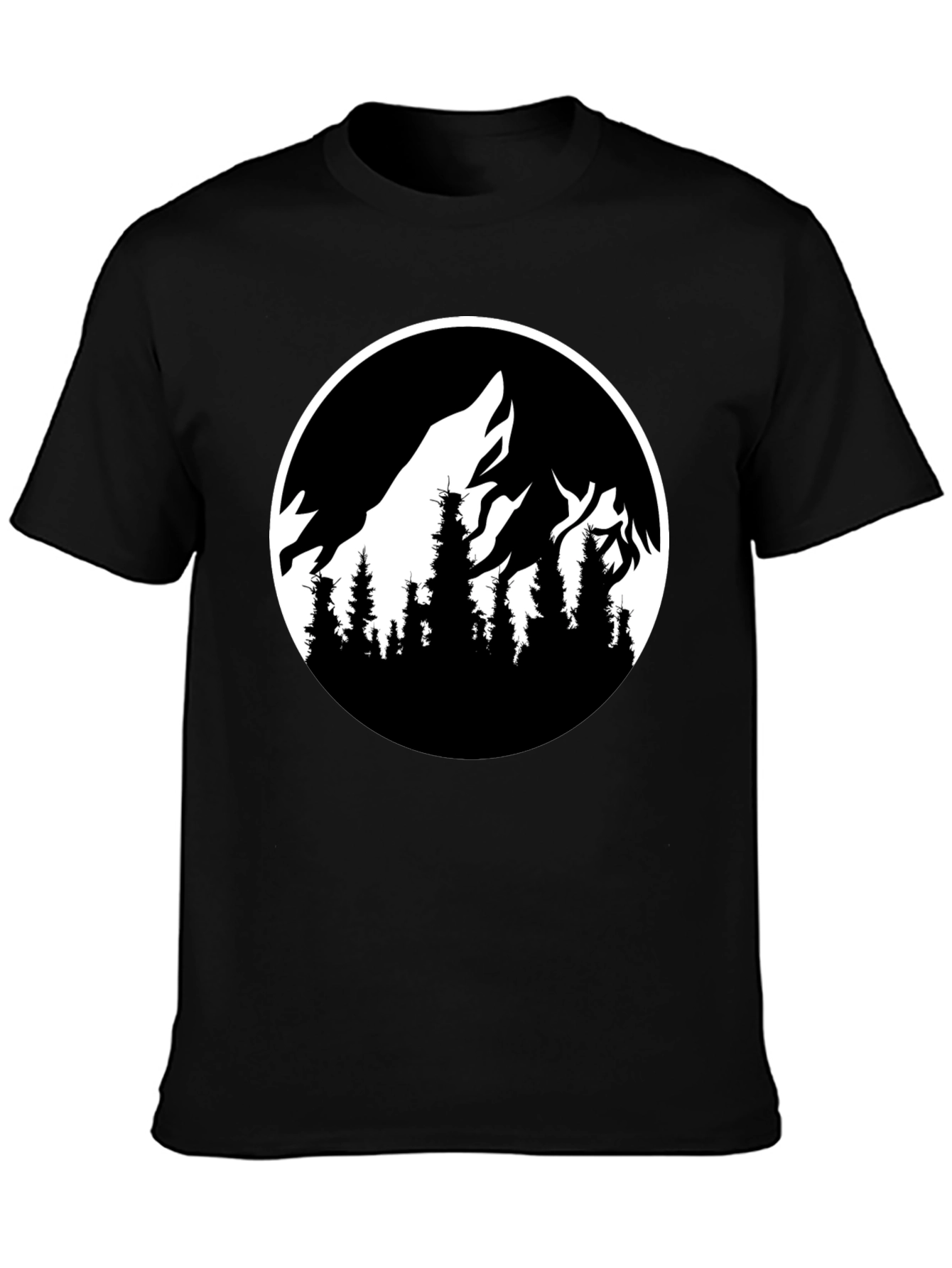 Mountainscape Graphic Black T-Shirt