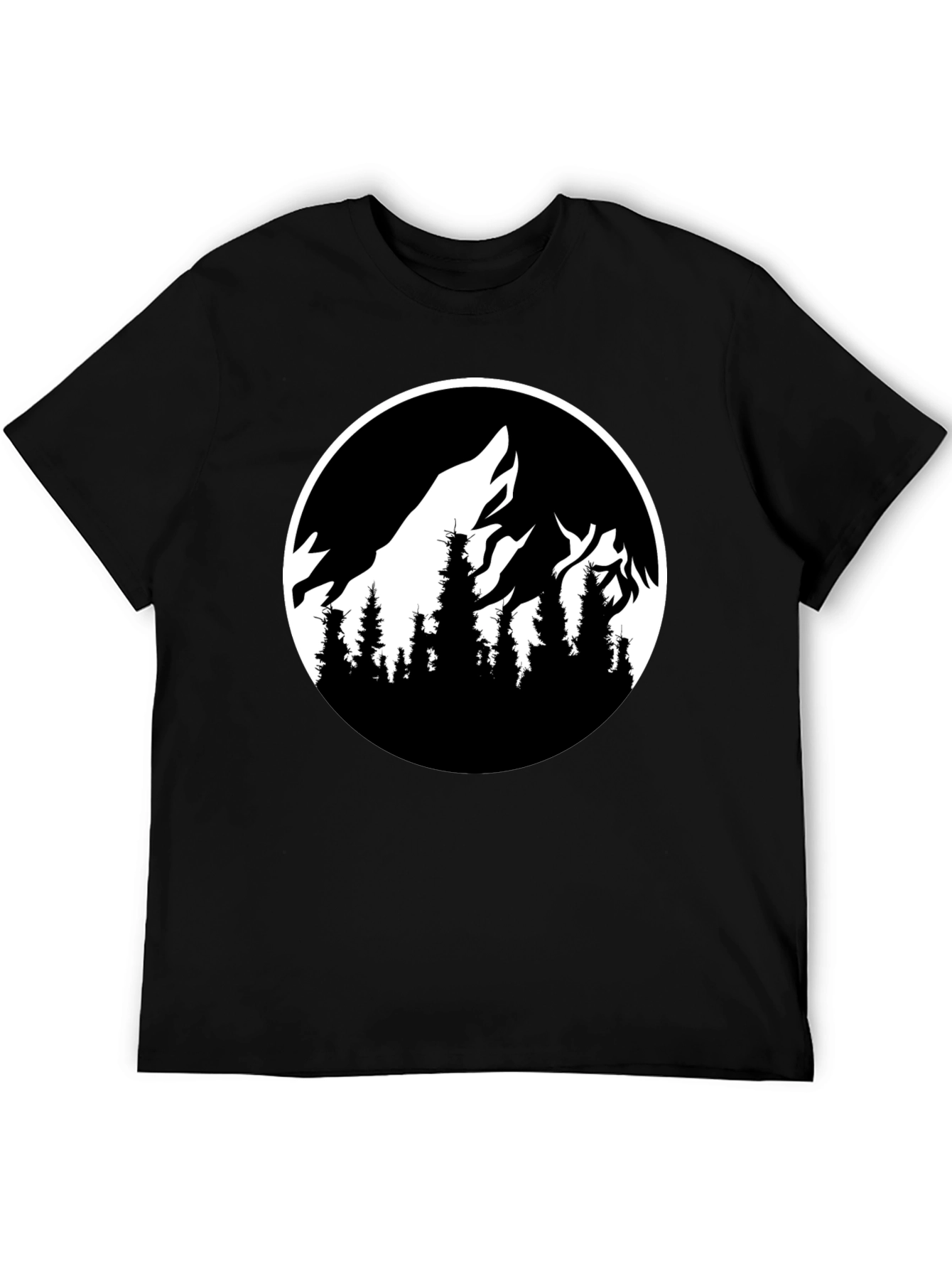 Mountainscape Graphic Black T-Shirt
