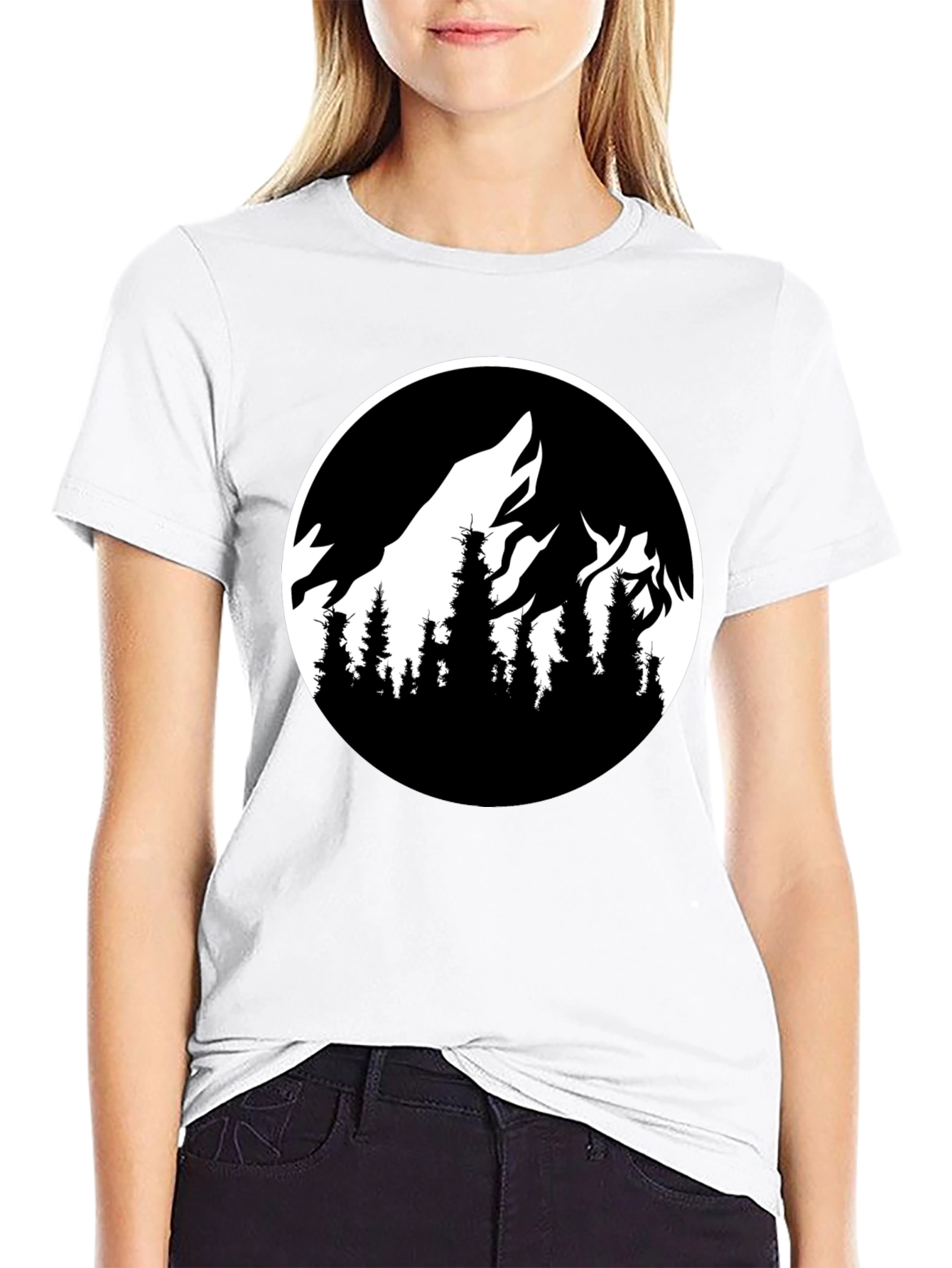 Mountainscape Graphic Black T-Shirt