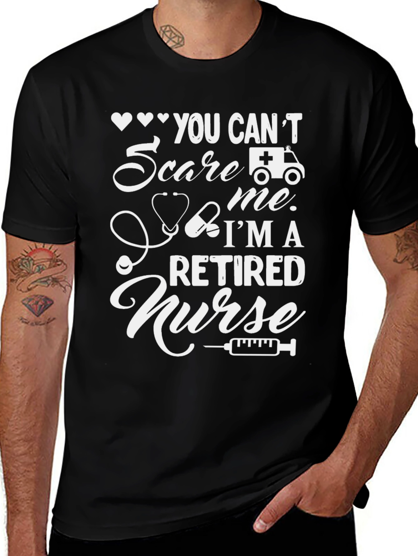 Retired Nurse T-Shirt - You Cant Scare Me