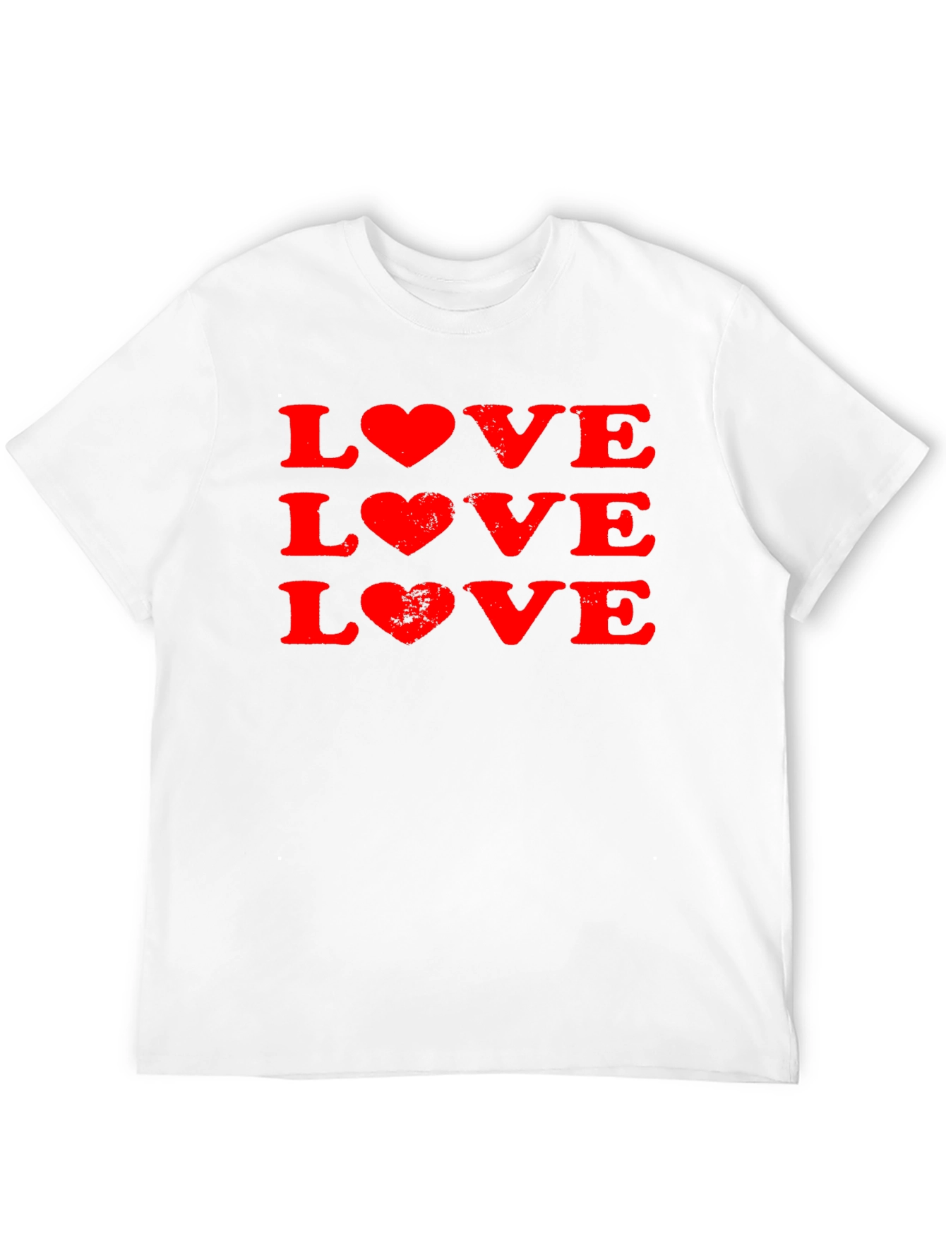Love Heart Print Black T-Shirt