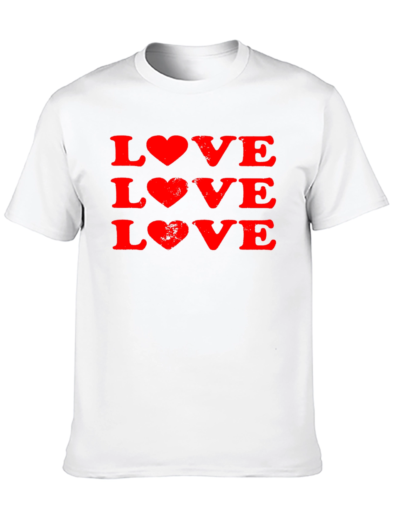 Love Heart Print Black T-Shirt