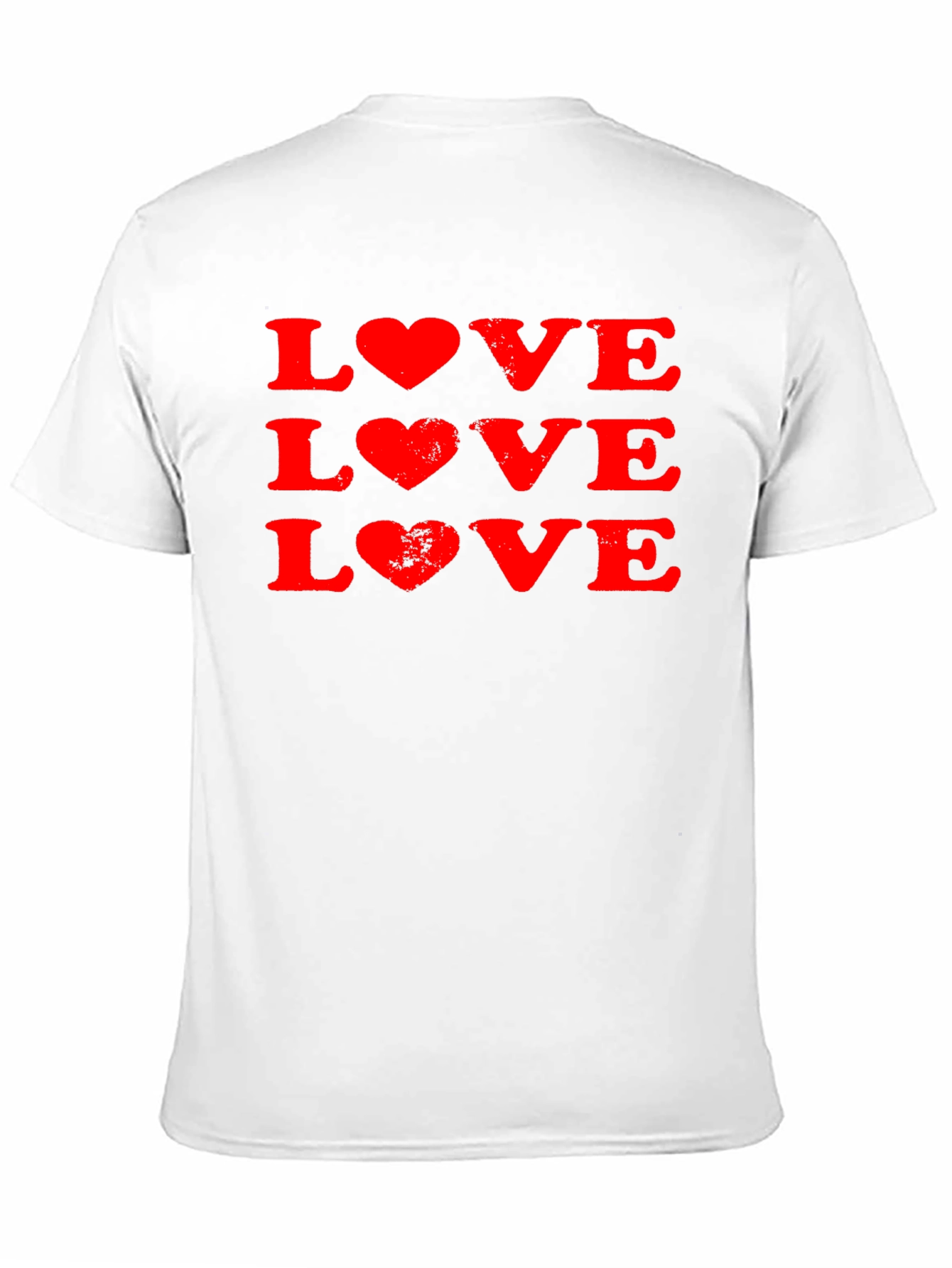 Love Heart Print Black T-Shirt