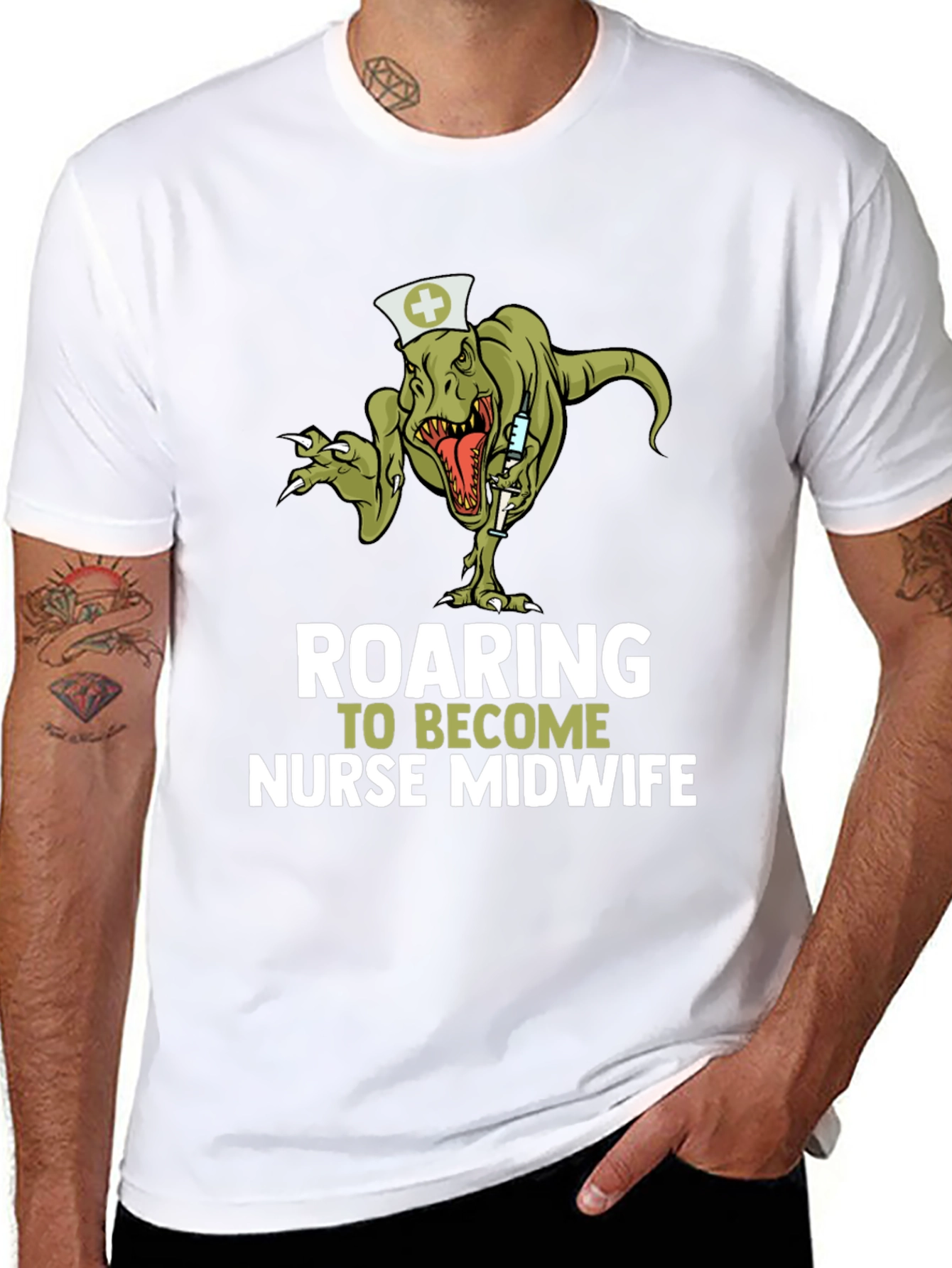 Roaring Nurse Midwife T-Shirt