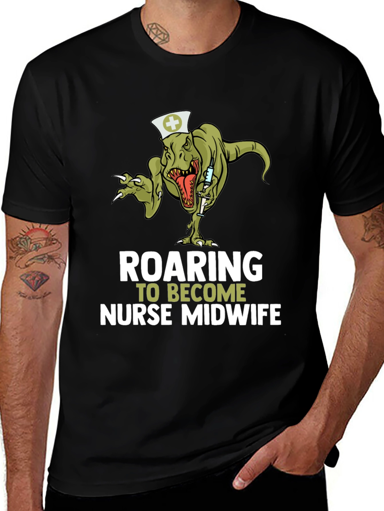 Roaring Nurse Midwife T-Shirt