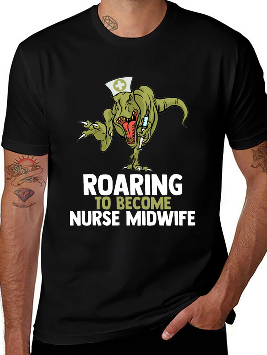 Roaring Nurse Midwife T-Shirt