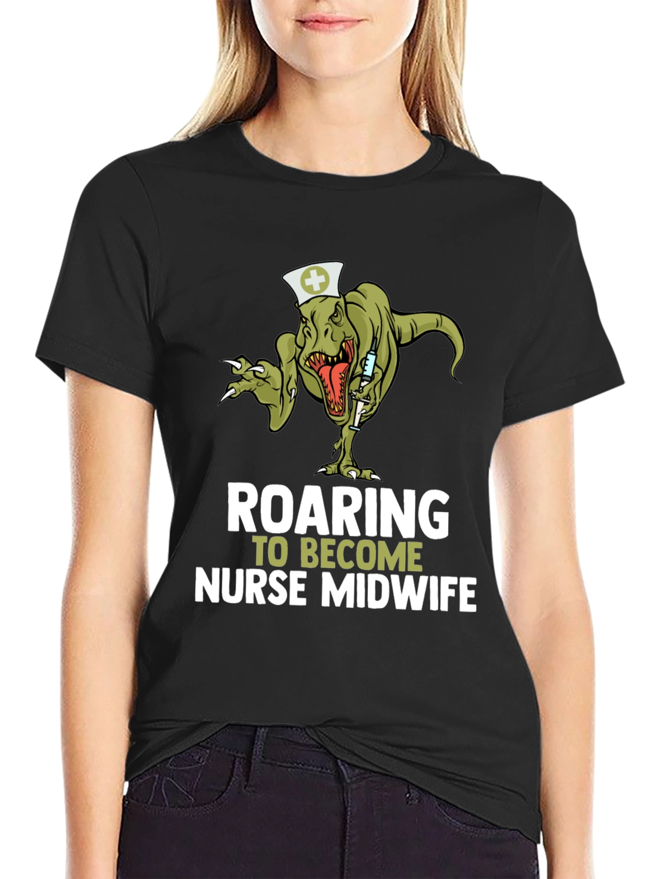 Roaring Nurse Midwife T-Shirt