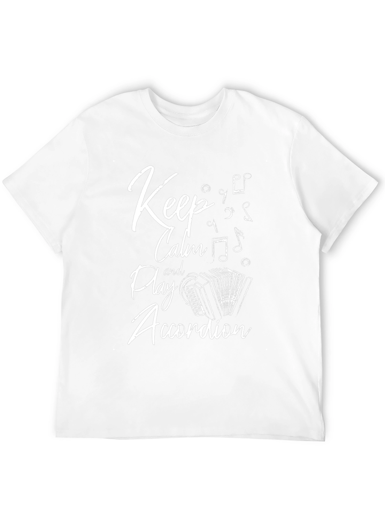 Keep Calm Play Accordion Black T-Shirt
