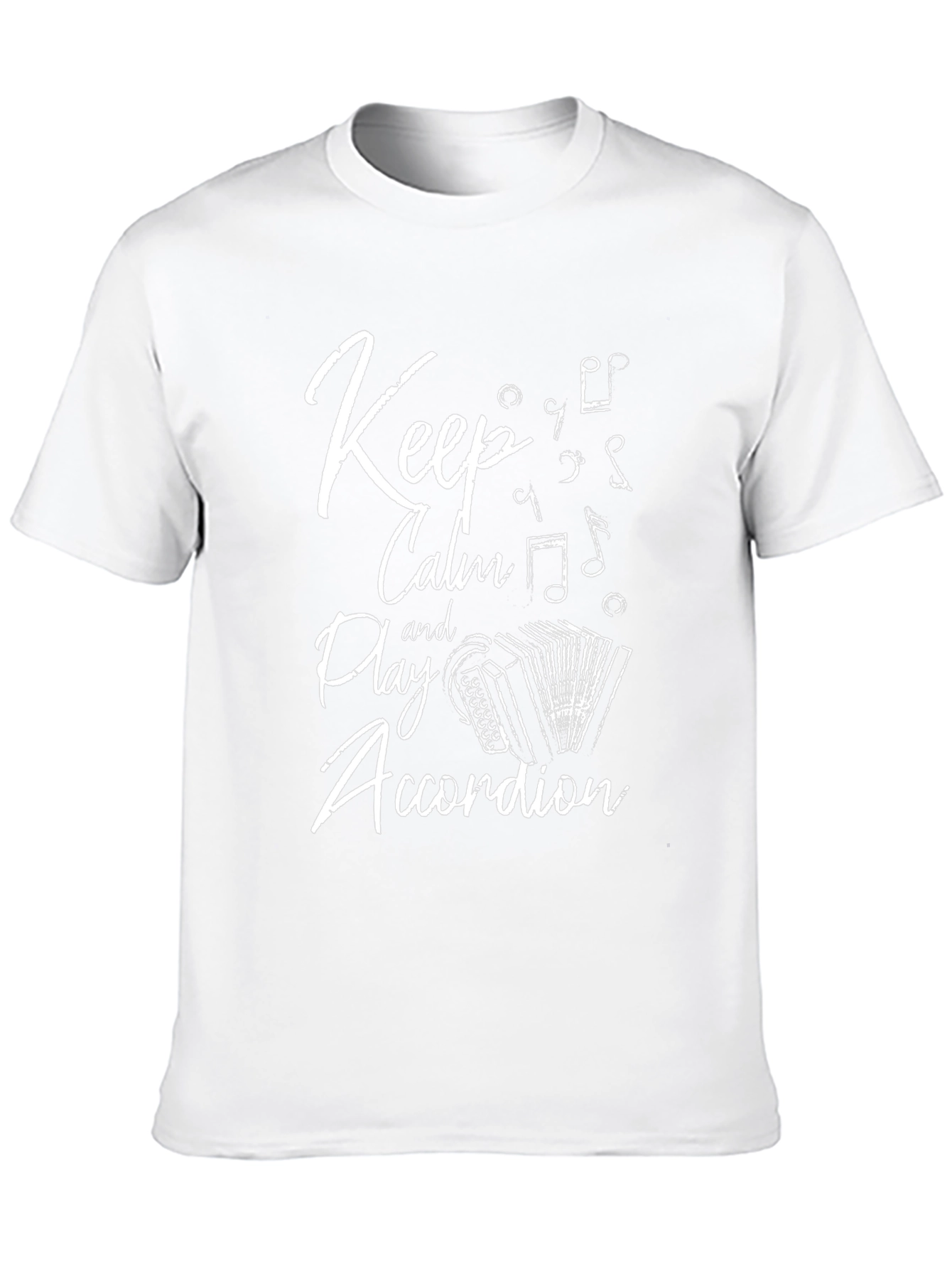 Keep Calm Play Accordion Black T-Shirt
