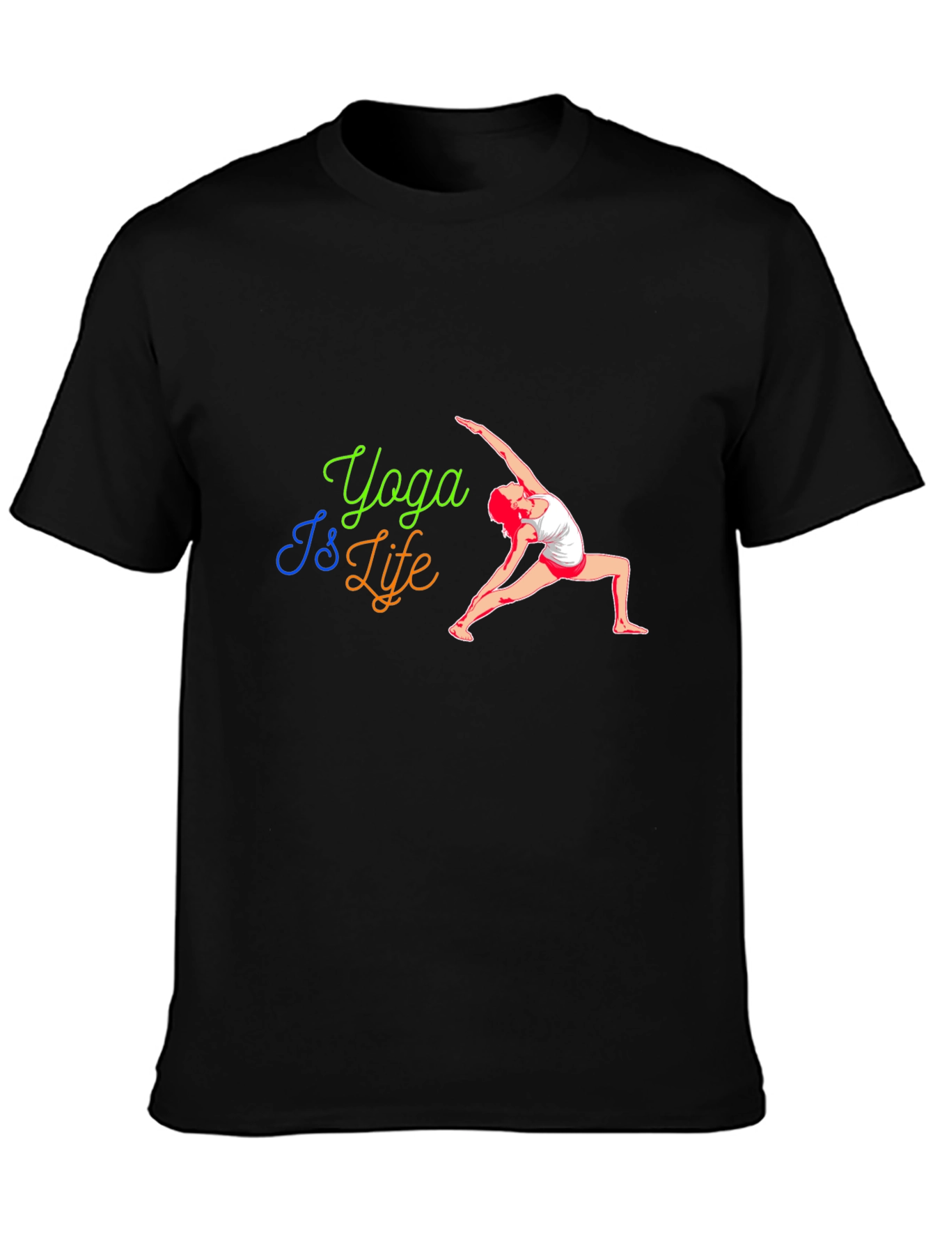 Yoga Is Life Black T-Shirt