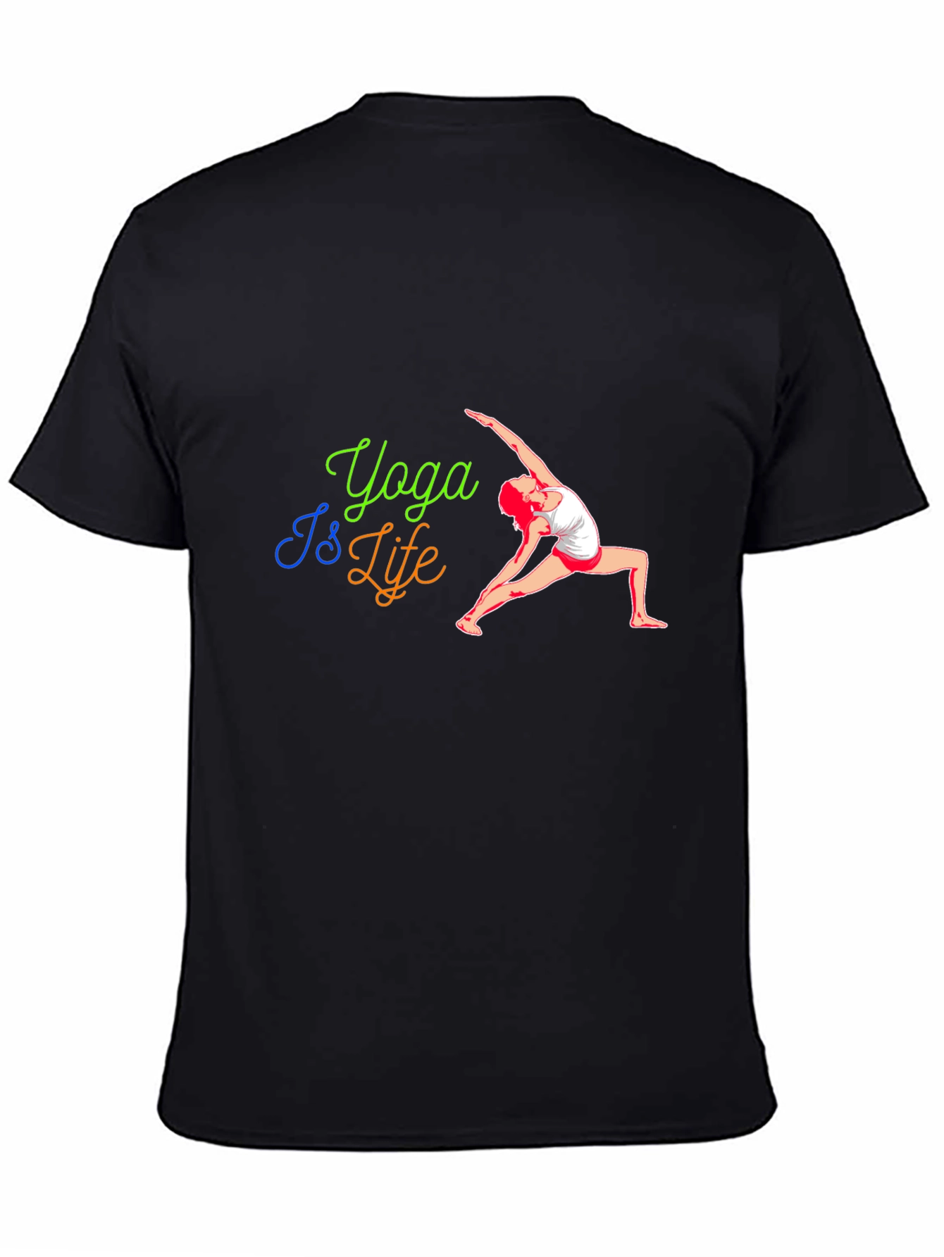 Yoga Is Life Black T-Shirt
