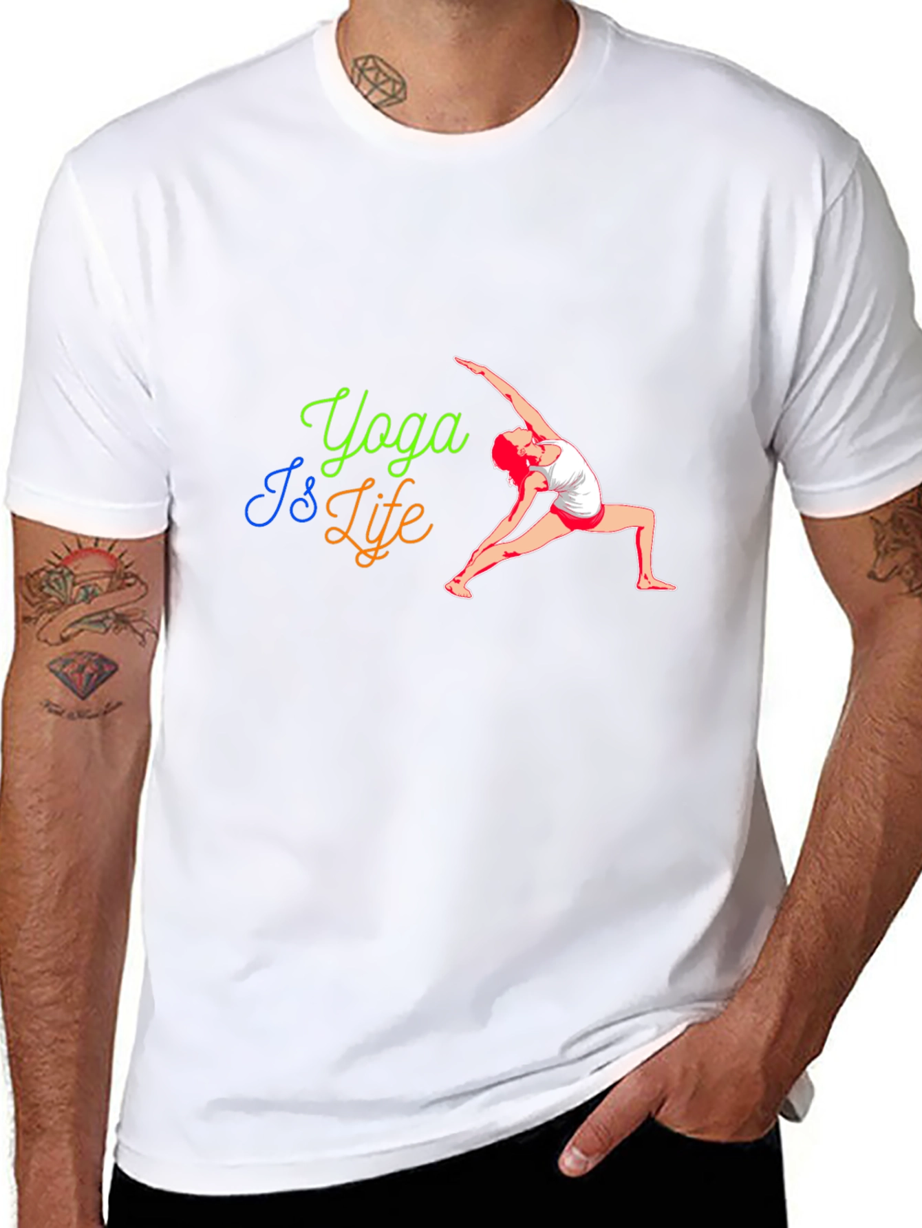 Yoga Is Life Black T-Shirt