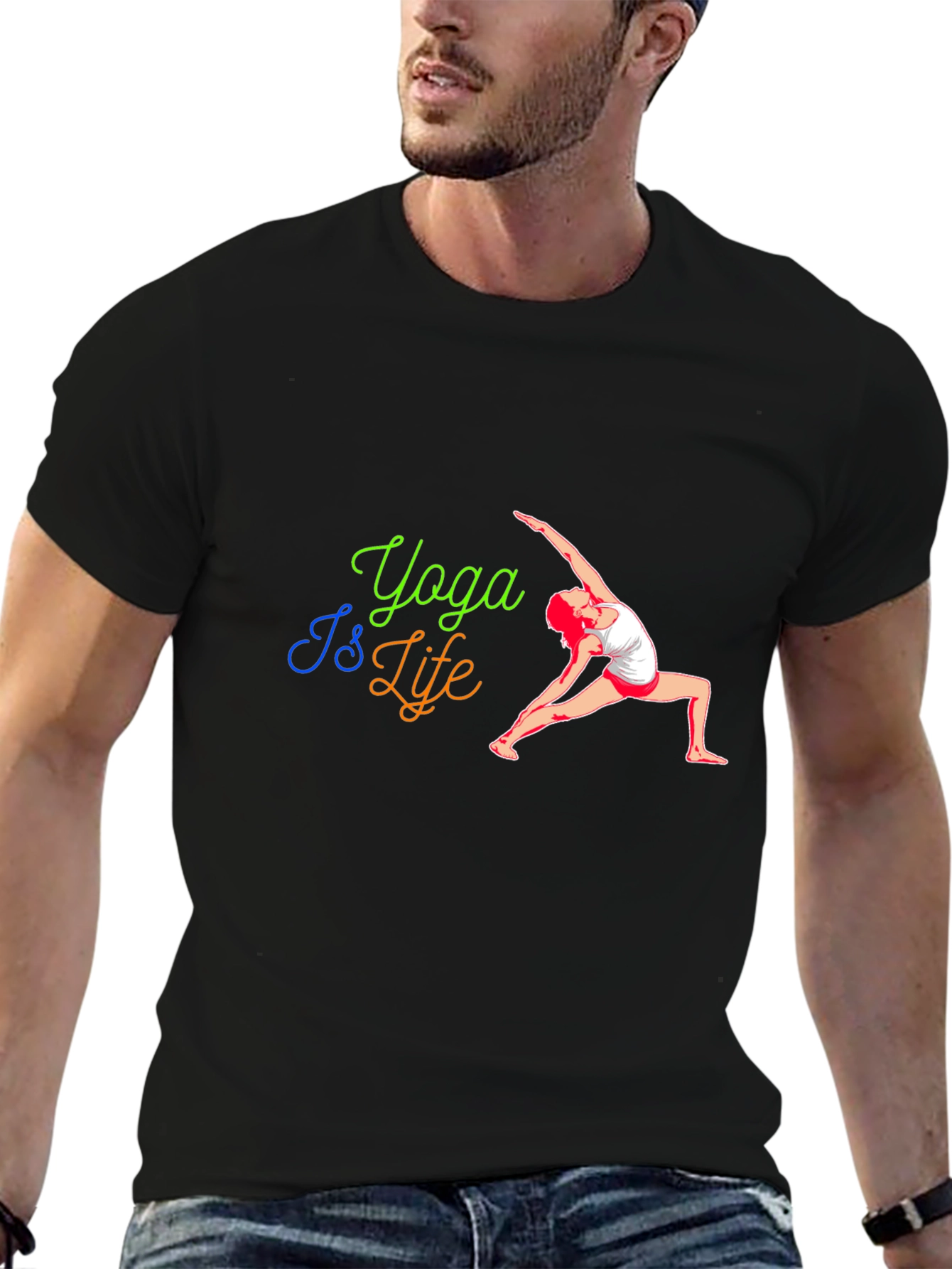 Yoga Is Life Black T-Shirt
