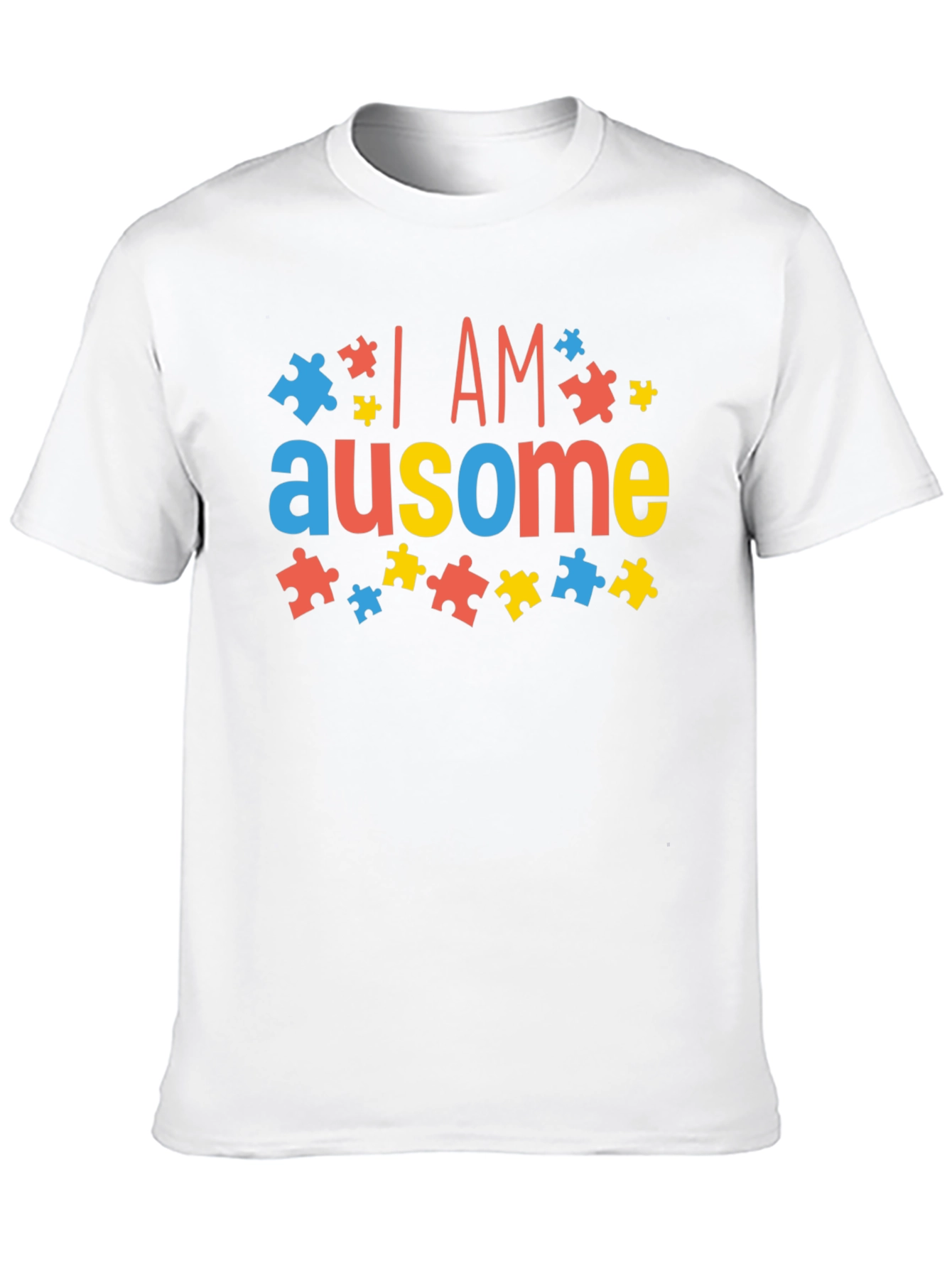 I AM Ausome Autism Awareness Puzzle Piece T-Shirt