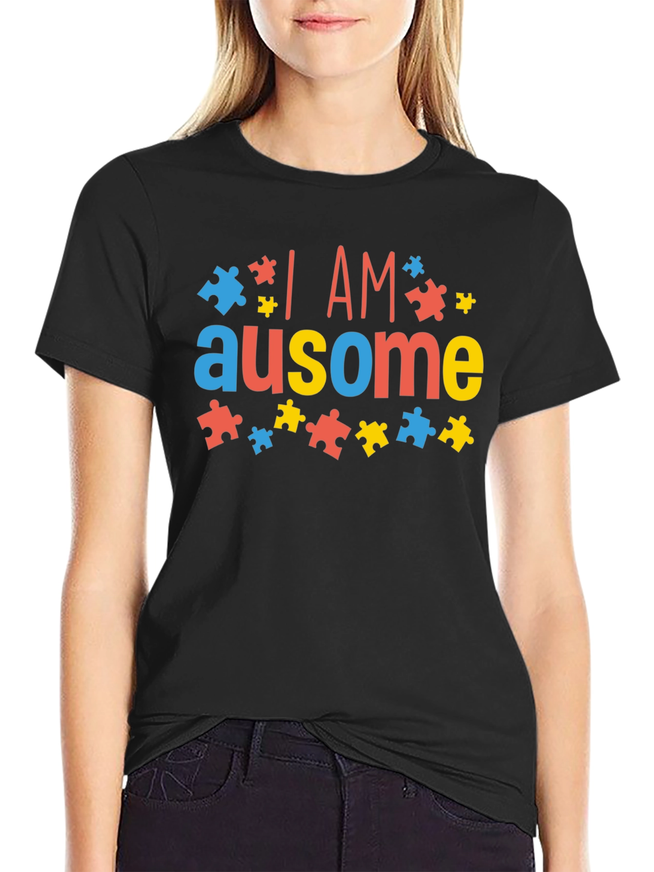 I AM Ausome Autism Awareness Puzzle Piece T-Shirt