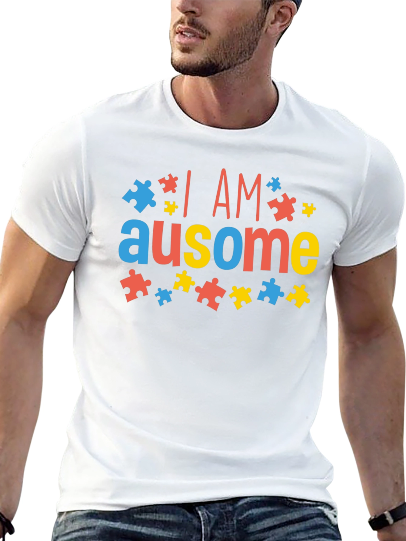 I AM Ausome Autism Awareness Puzzle Piece T-Shirt