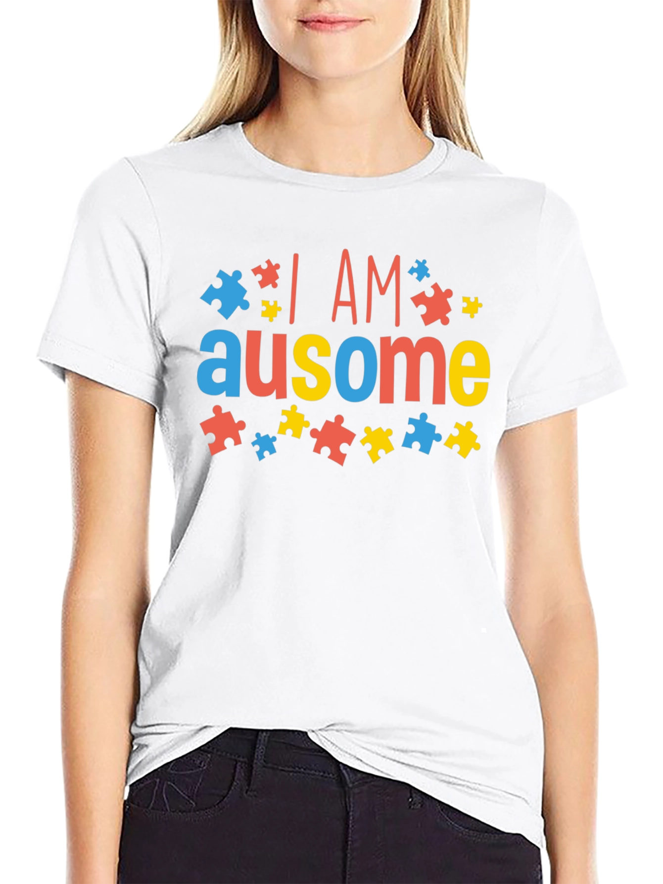 I AM Ausome Autism Awareness Puzzle Piece T-Shirt