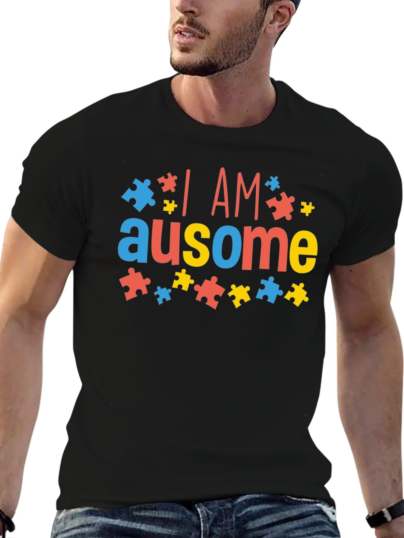 I AM Ausome Autism Awareness Puzzle Piece T-Shirt