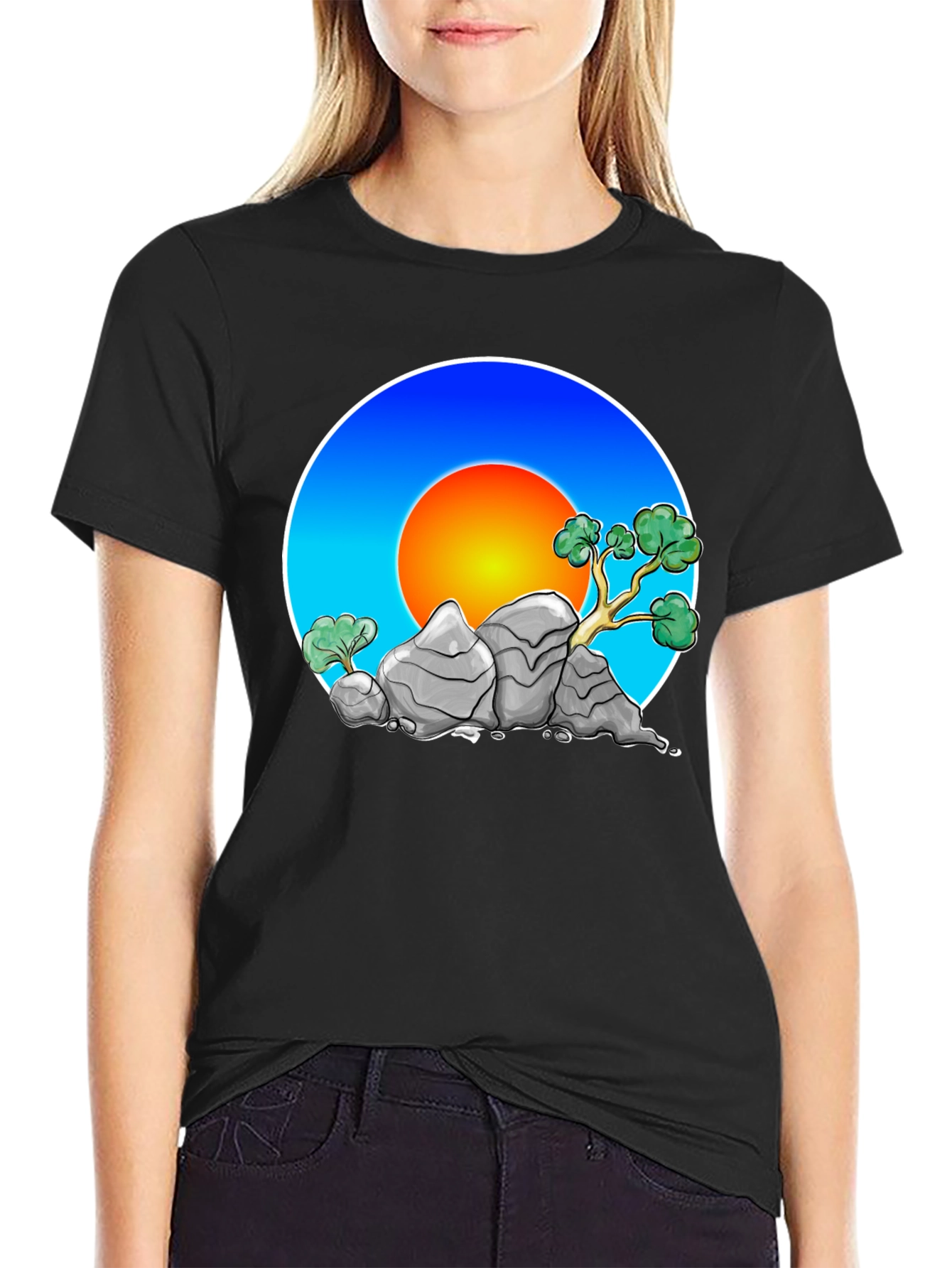 Zen Rock Garden Graphic Tee - Stylish Comfort