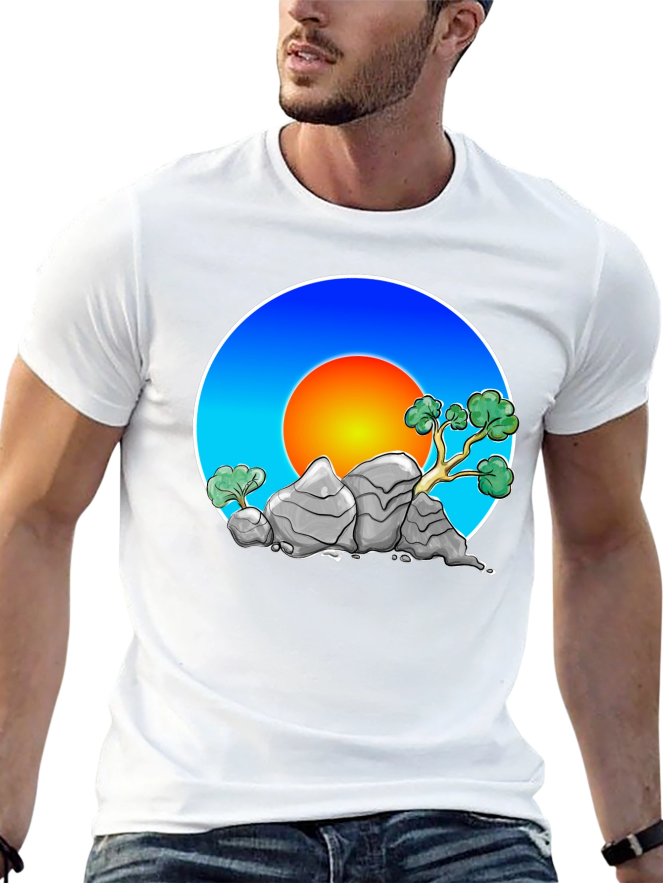 Zen Rock Garden Graphic Tee - Stylish Comfort