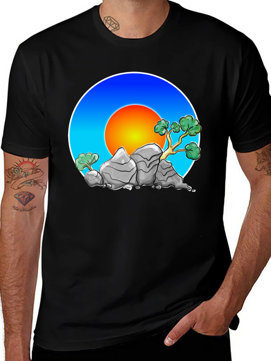 Zen Rock Garden Graphic Tee - Stylish Comfort