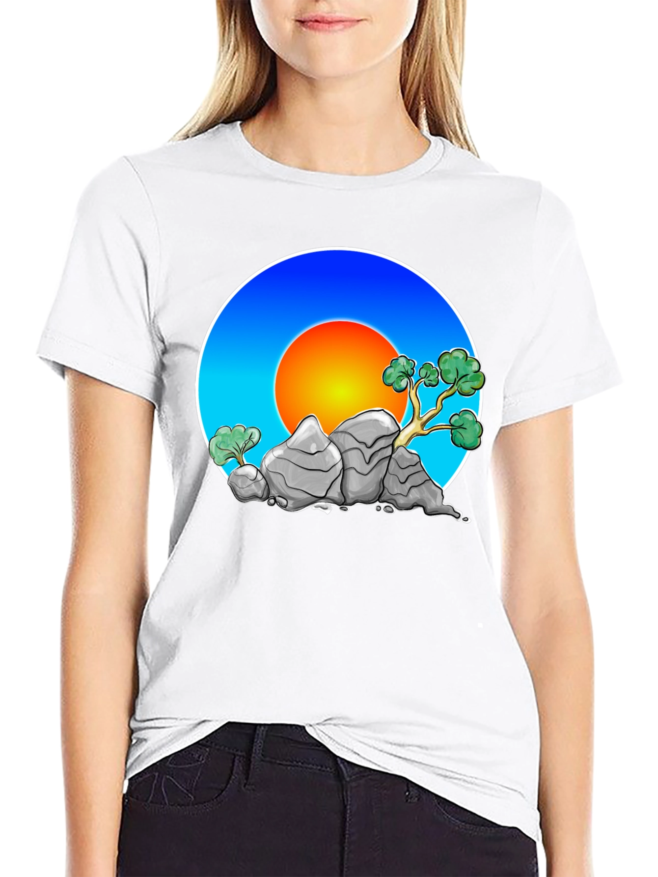 Zen Rock Garden Graphic Tee - Stylish Comfort