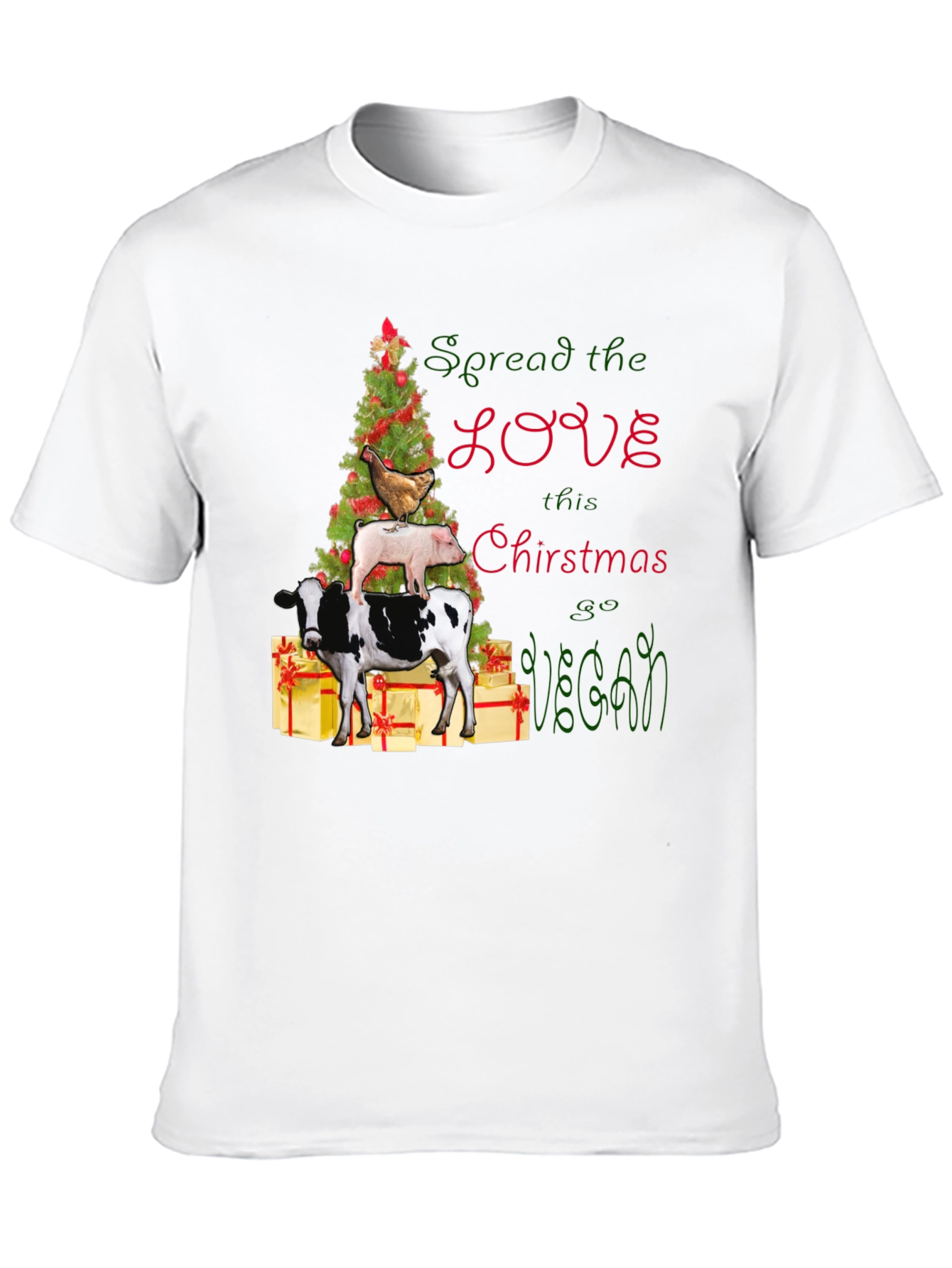 Vegan Christmas T-Shirt: Spread the Love This Christmas