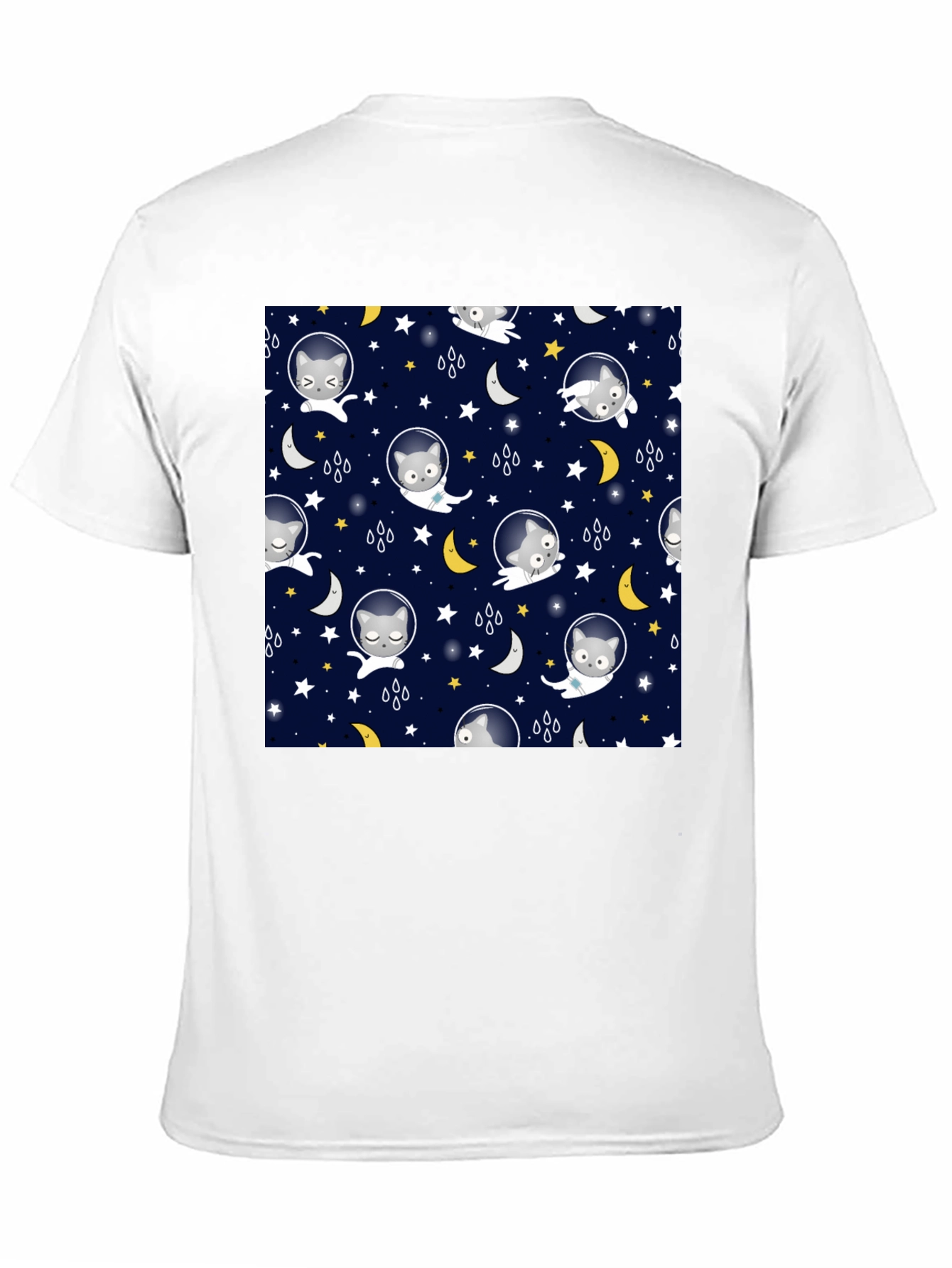 Astronaut Cat Space Pattern T-Shirt
