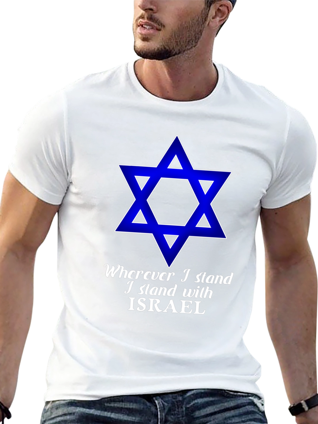 I Stand With Israel Star T-Shirt