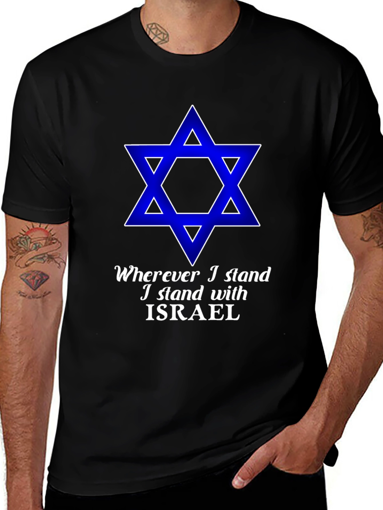 I Stand With Israel Star T-Shirt